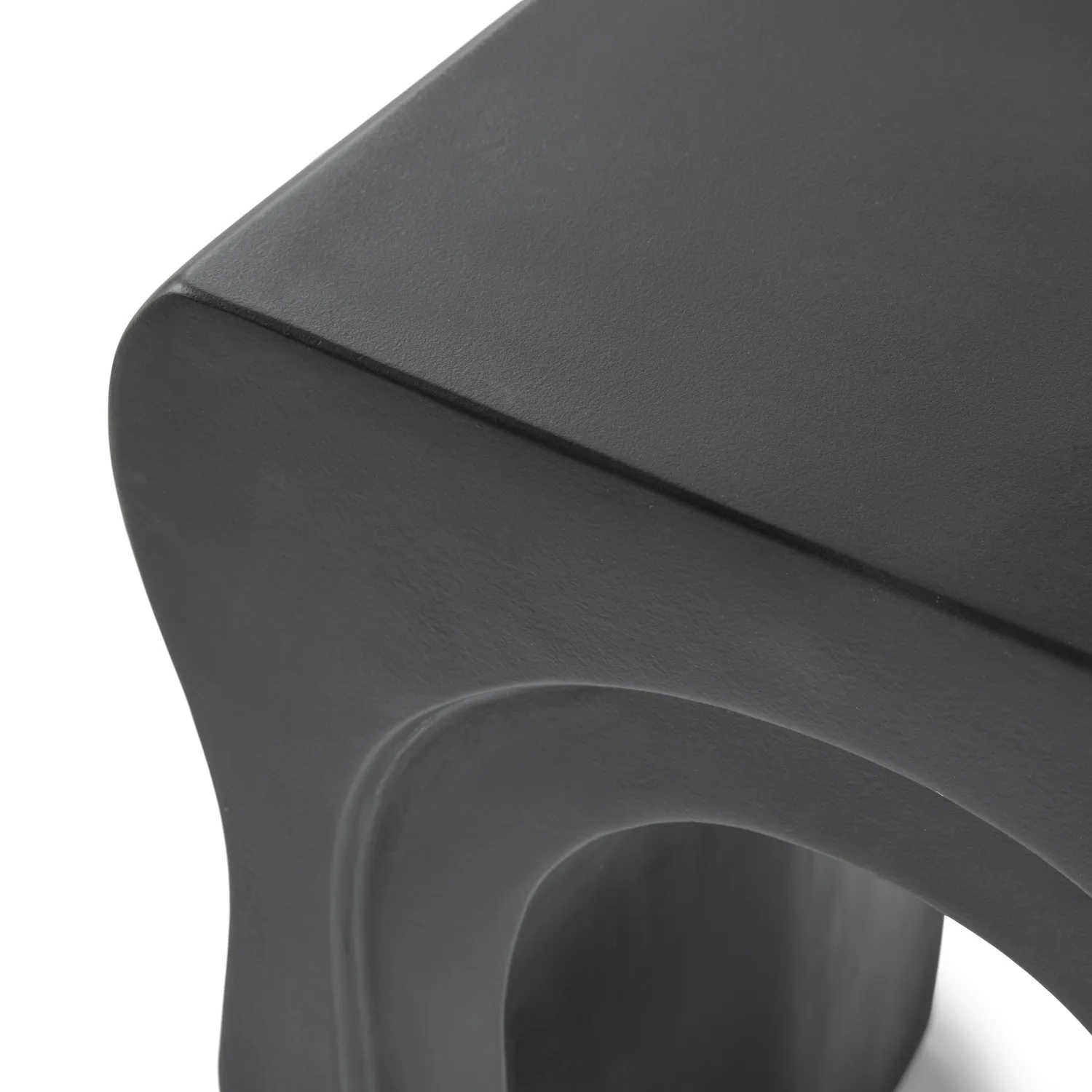 Bixby Outdoor Concrete Side Table - Sea Black - Image 10