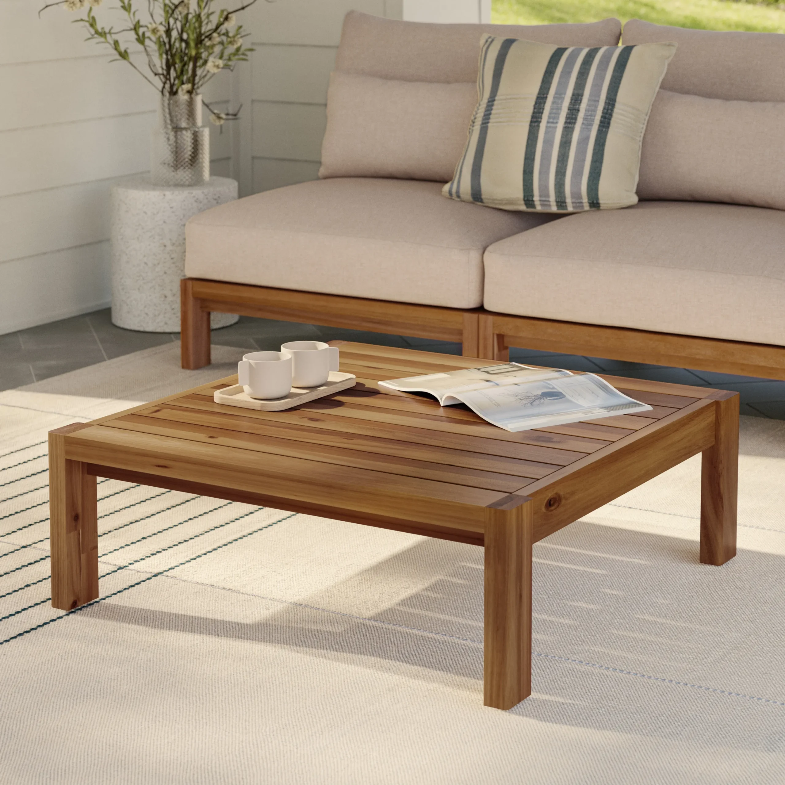 Cove 34.25_ Outdoor Coffee Table - Acacia