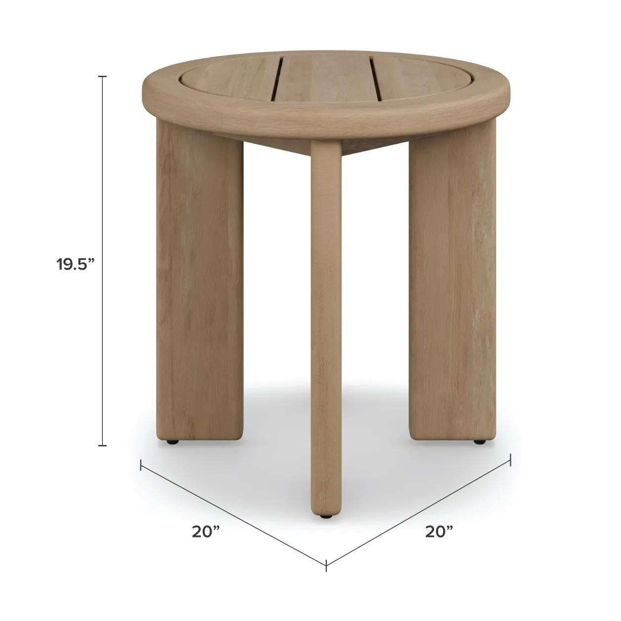 Daphne Outdoor Coffee and Side Table Set - Eucalyptus - Image 3