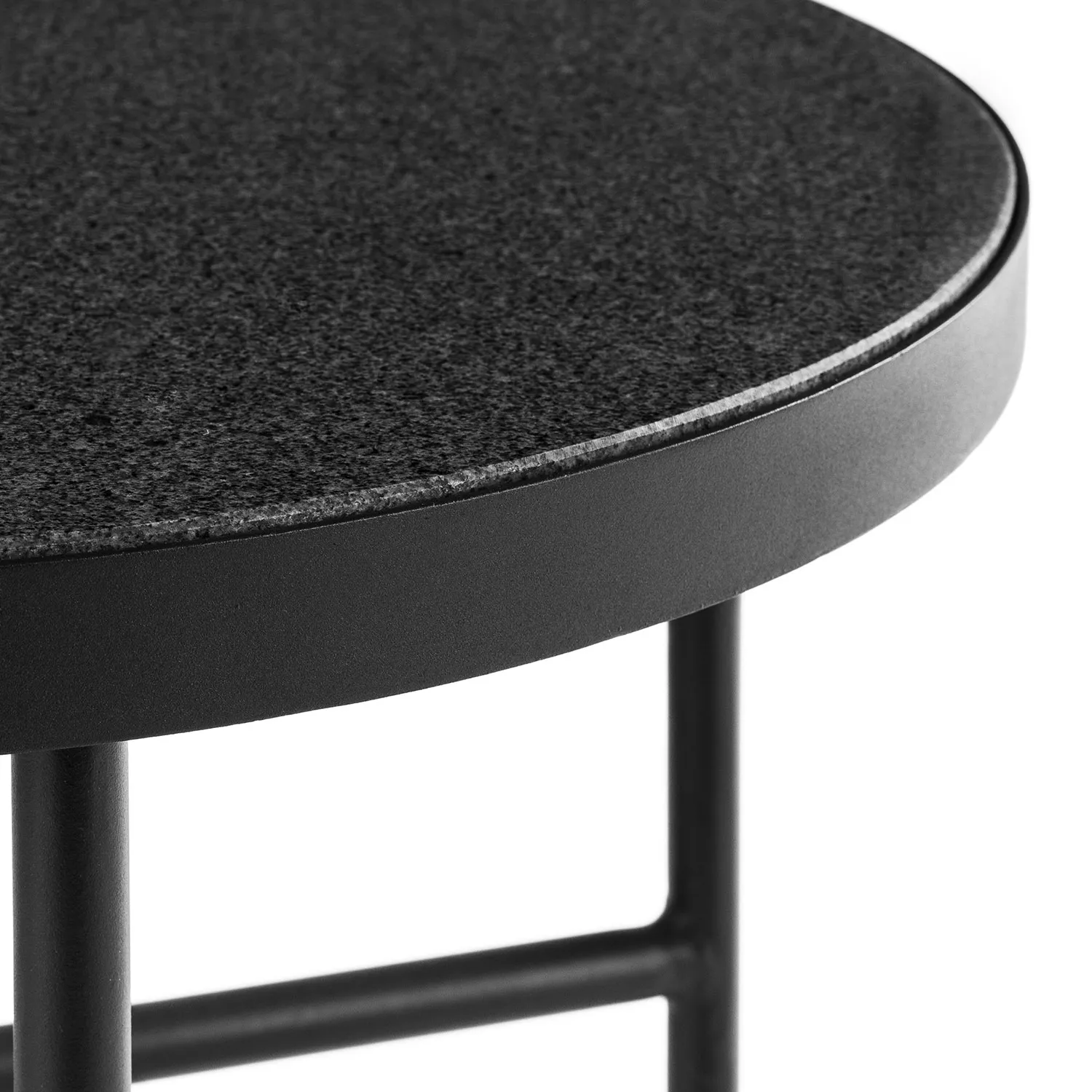 Gera Outdoor Small Side Table - Black Granite - Image 5