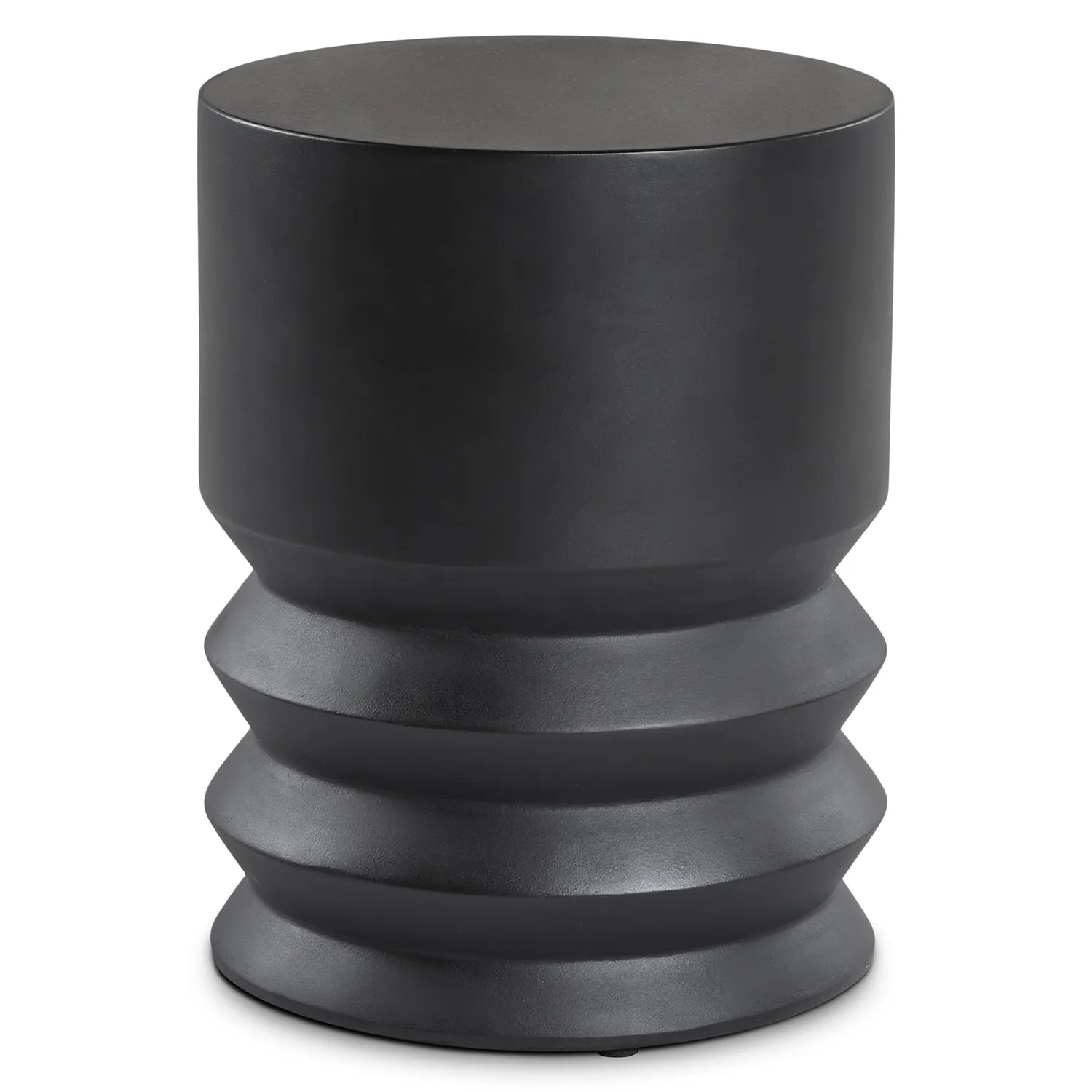 Pindo Outdoor Concrete Side Table - Black - Image 9