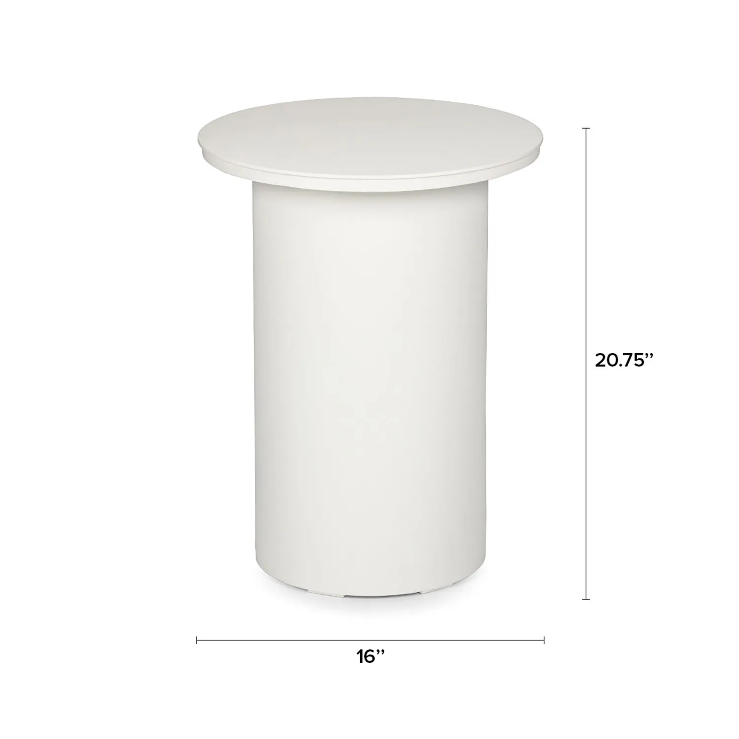 Vardo Outdoor Side Table - Oyster White - Image 2