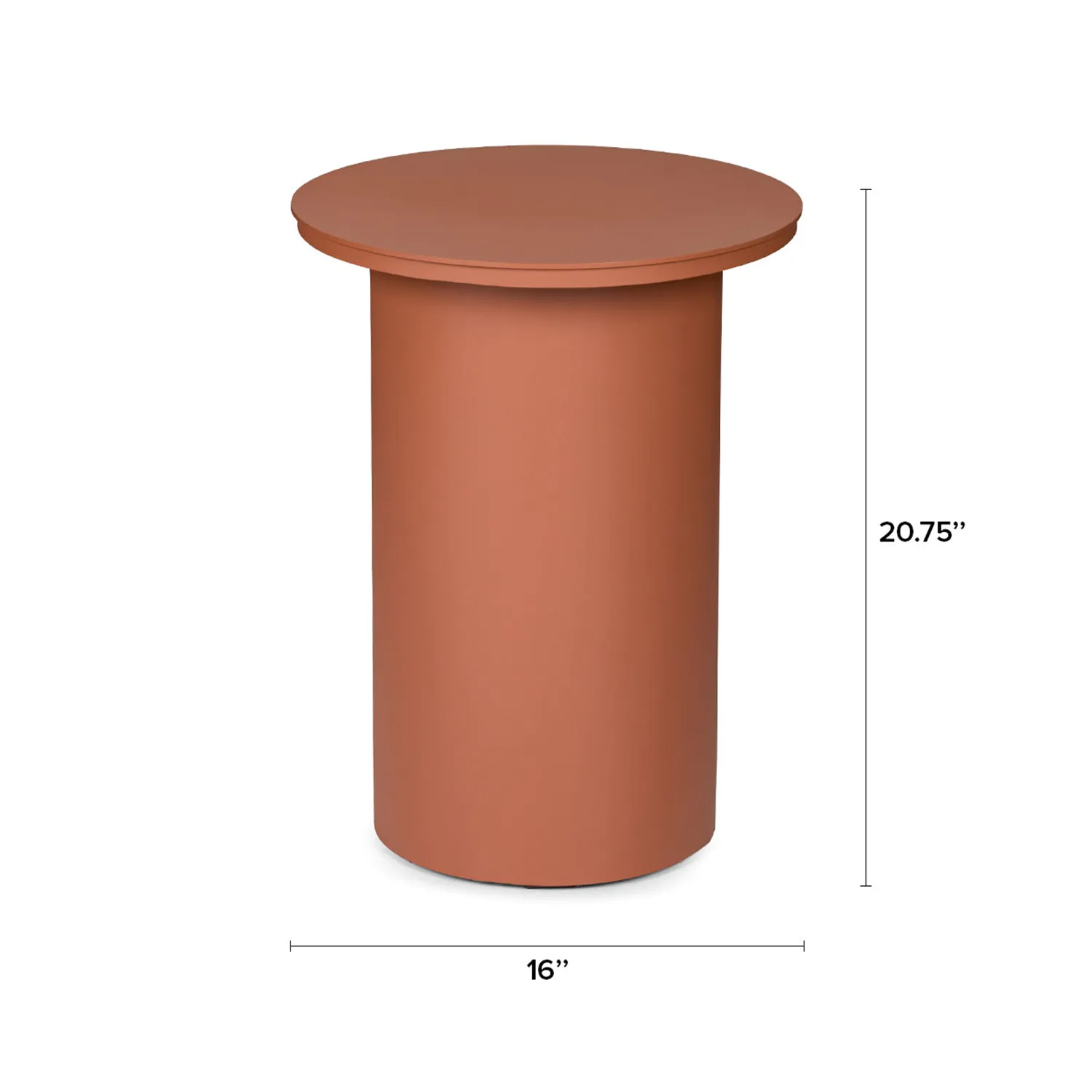 Vardo Outdoor Side Table - Porcelain Orange - Image 2