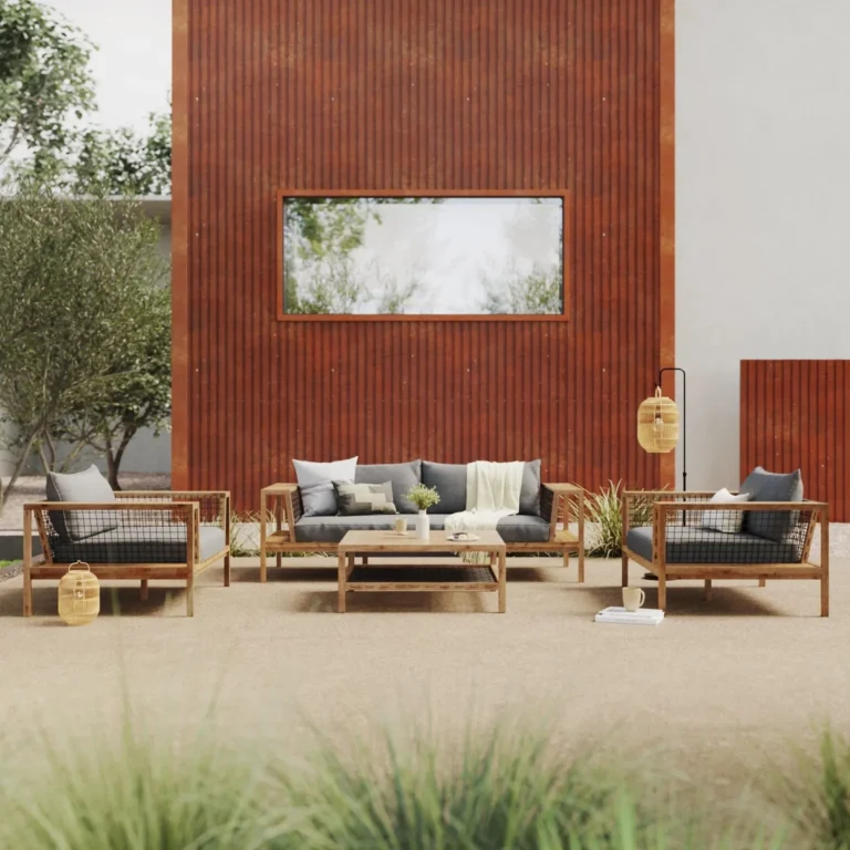 Callais 90.5_ Outdoor Sofa Set - Taupe Gray
