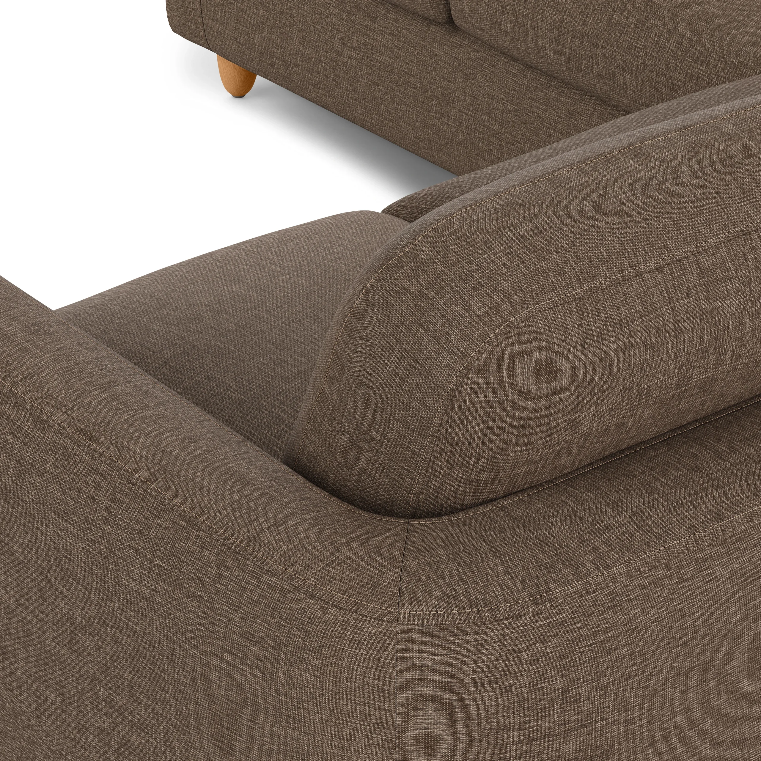 Vati 92_ Corner Sectional - Honey Oak and Buckler Brown - Image 4