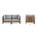 Cove 68.5_ Outdoor Modular Loveseat - Basket Gray