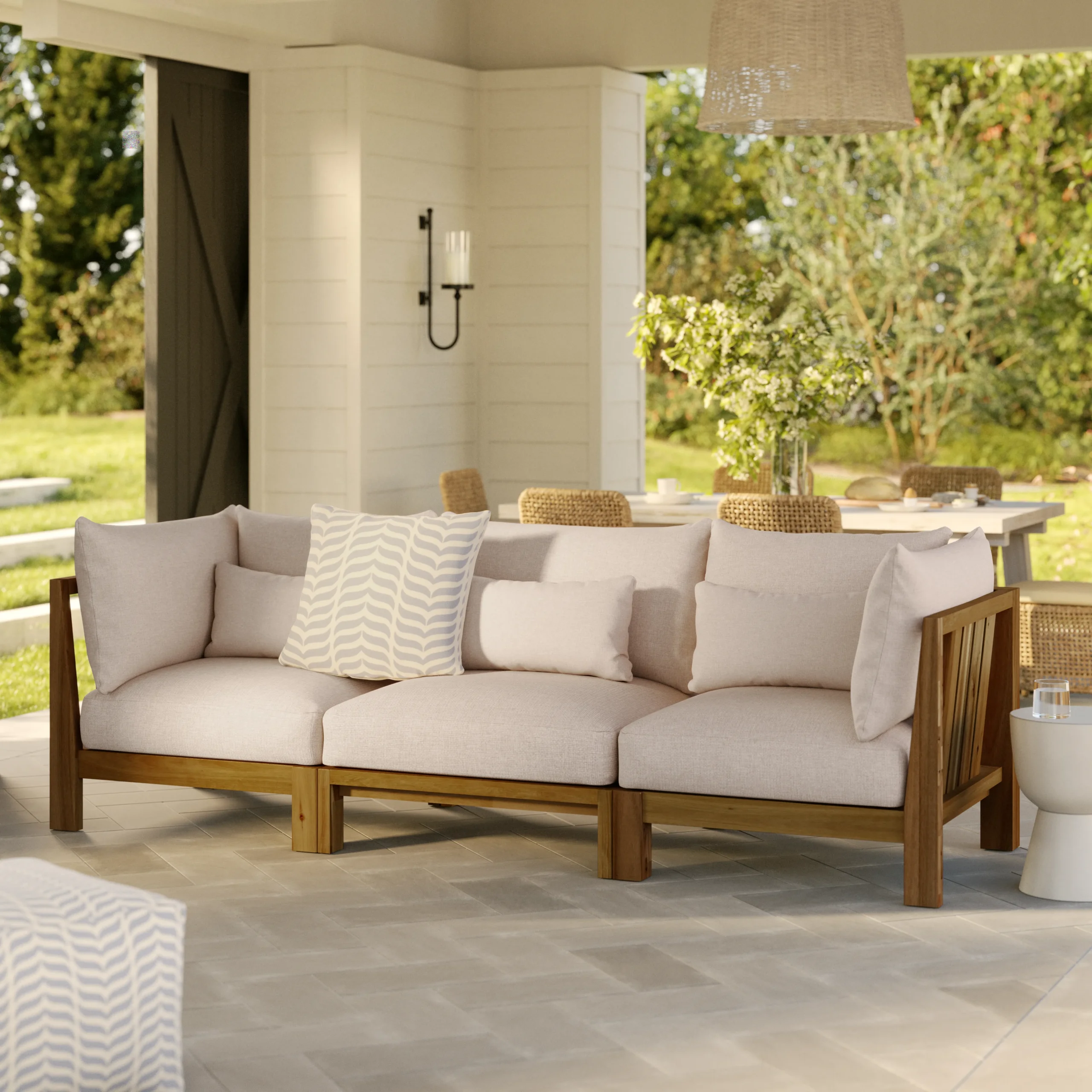 Cove 102.75_ Outdoor Modular Sofa - Basket Beige
