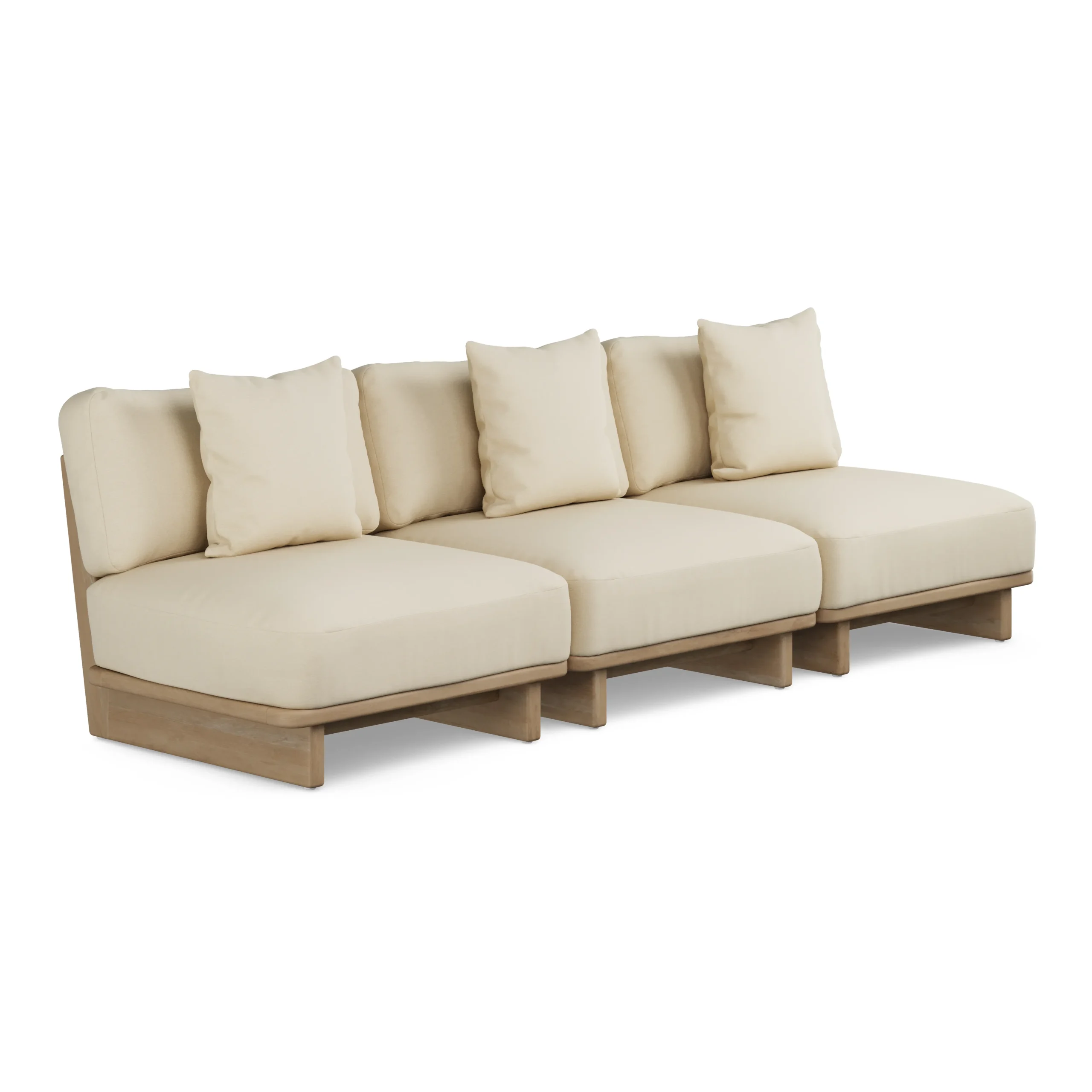 Daphne 102_ Outdoor Armless Modular Sofa - Dravite Ivory - Image 6