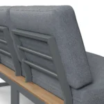 Kezia 56_ Outdoor Armless Modular Loveseat - Whale Gray
