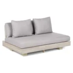 Lubek 50_ Outdoor Low Loveseat - Beach Sand