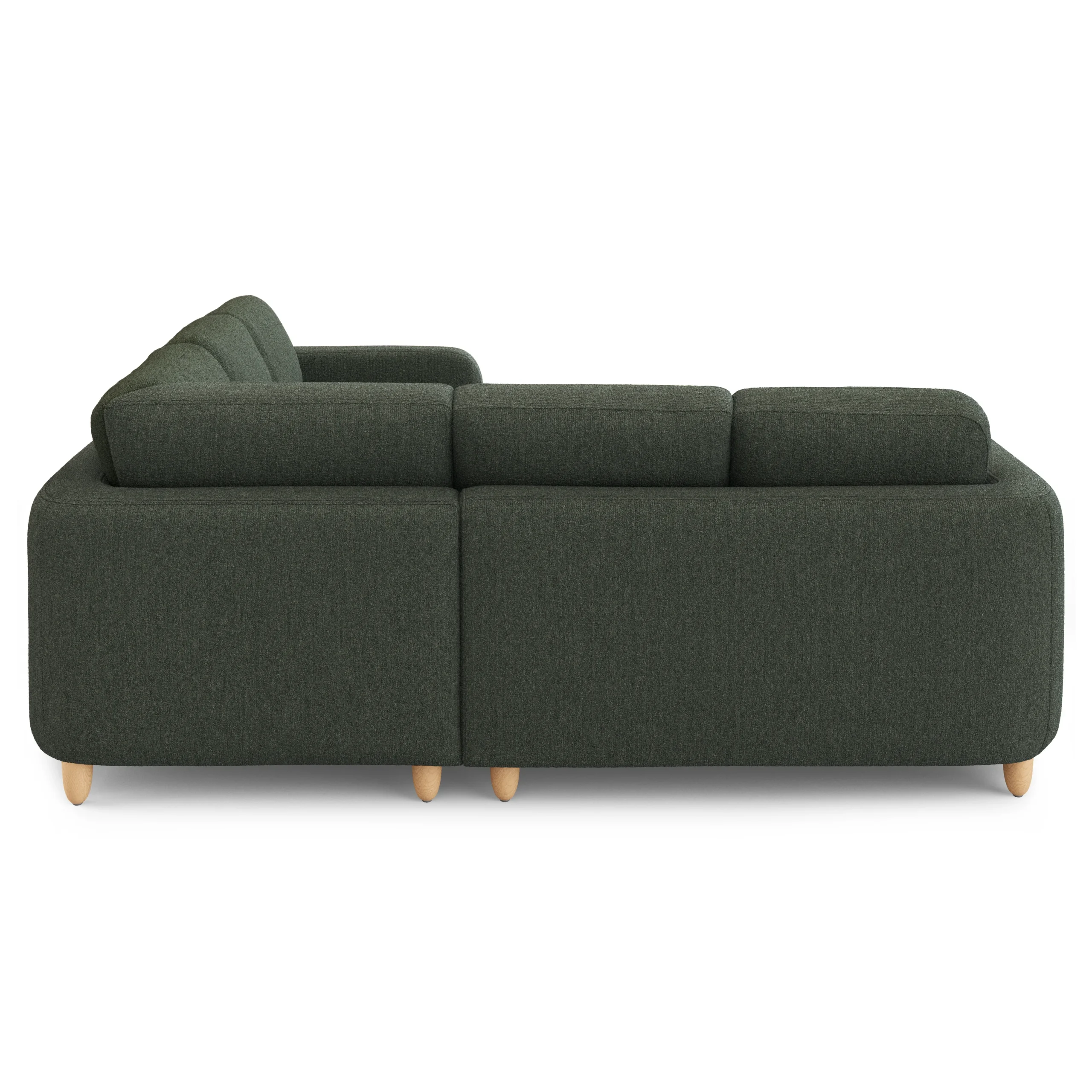 Vati 92_ Corner Sectional - Natural Oak and Green Wool Bouclé - Image 4