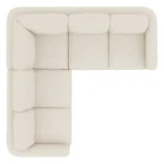 Vati 92_ Corner Sectional -  Natural Oak and Ivory Wool Bouclé