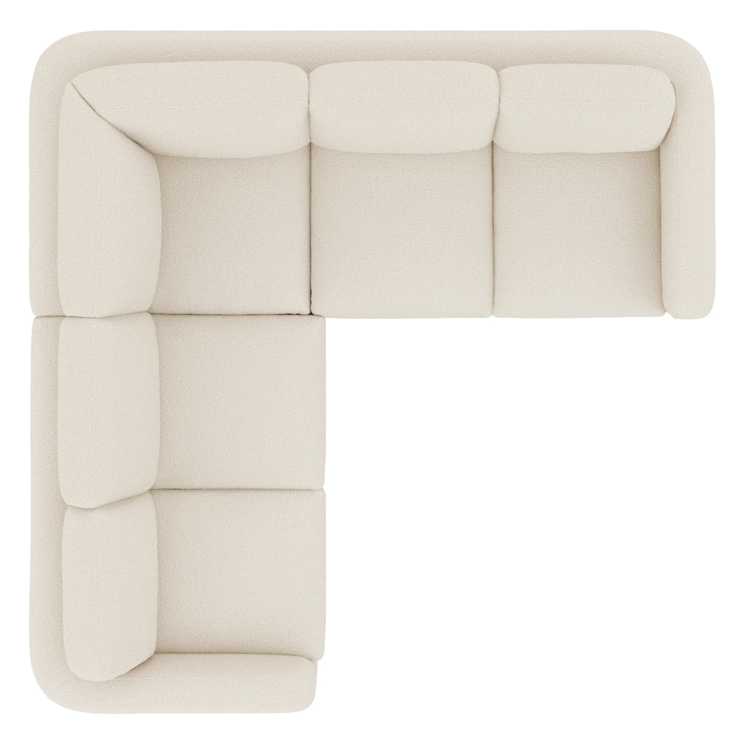 Vati 92_ Corner Sectional - Natural Oak and Ivory Wool Bouclé - Image 5