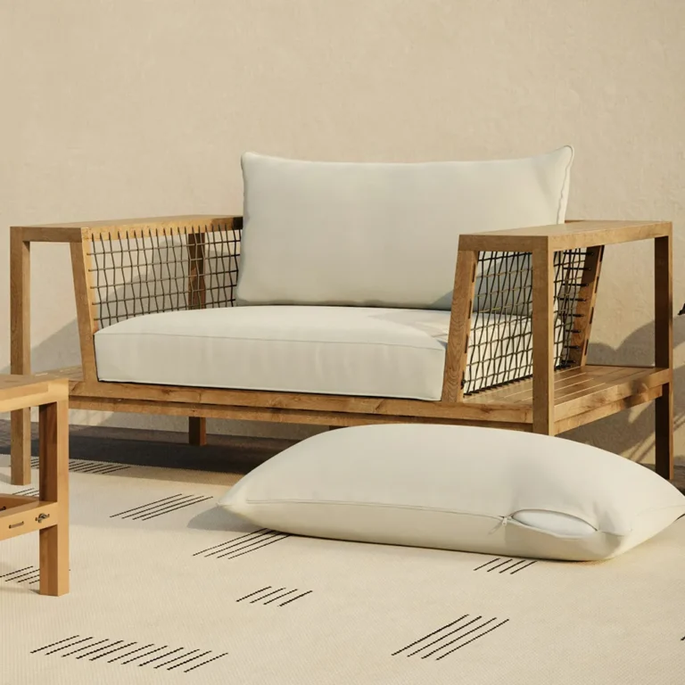 Callais Outdoor Lounge Chair Cushion Cover Set - Dravite Ivory