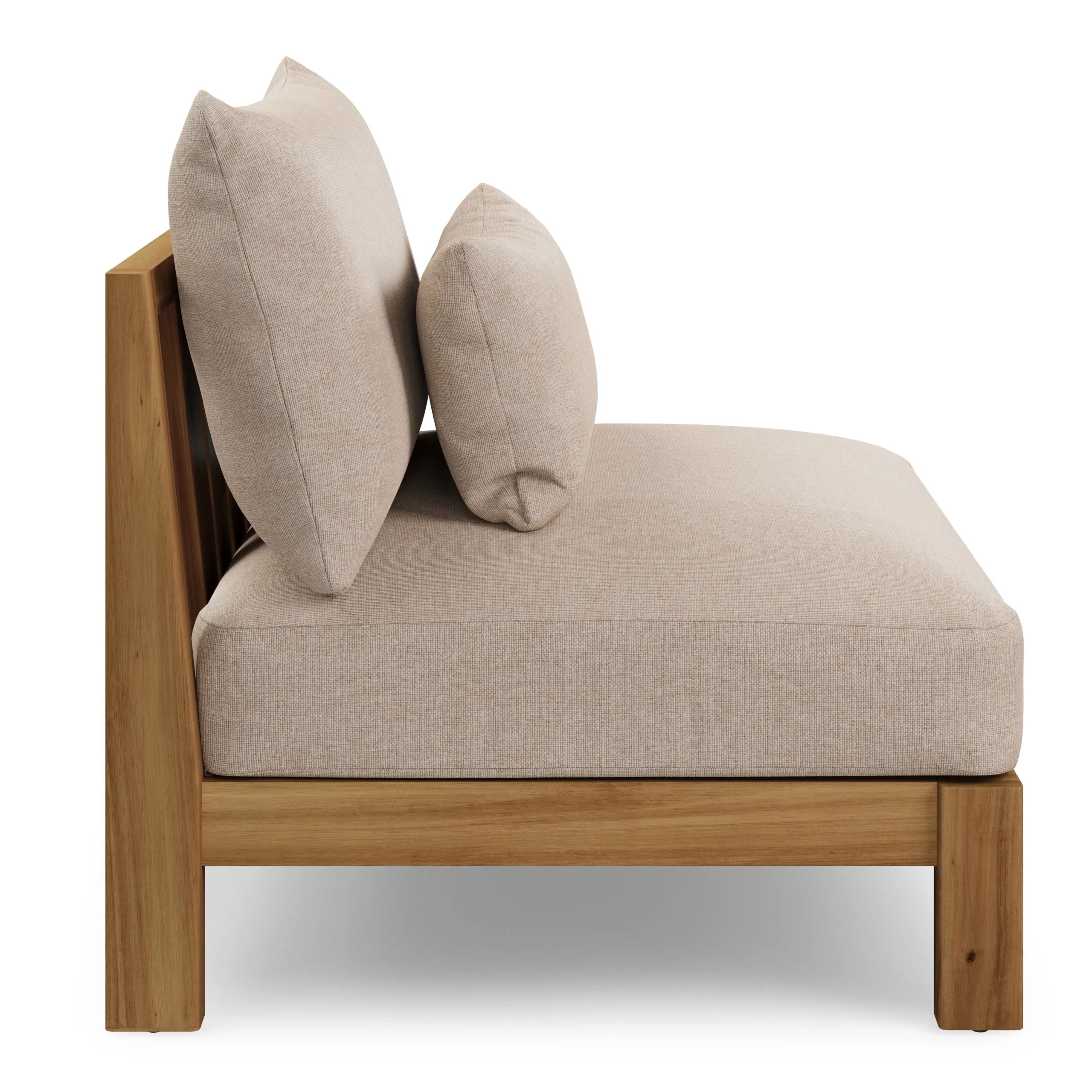 Cove 34.25_ Outdoor Armless Chair Module - Basket Beige - Image 13