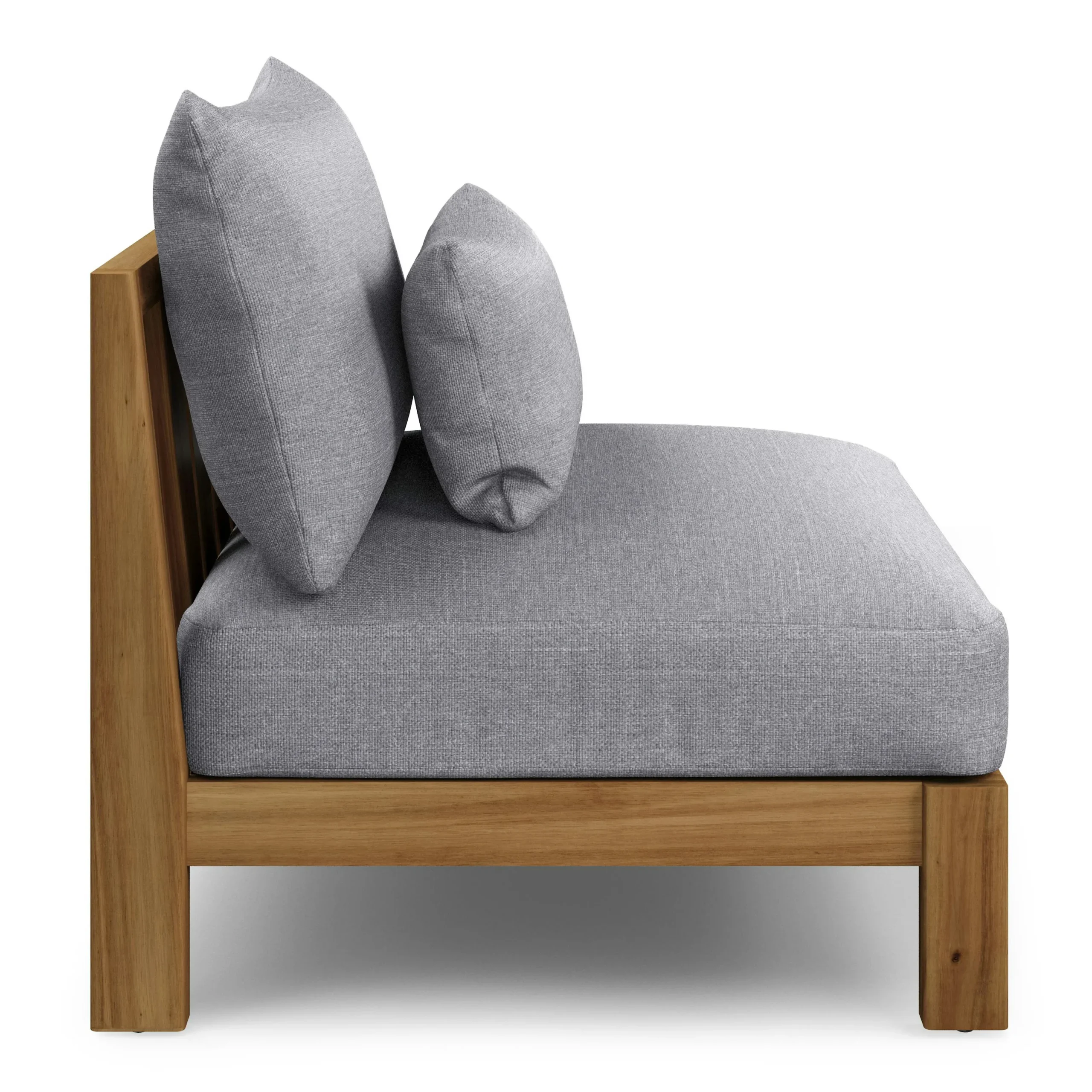 Cove 34.25_ Outdoor Armless Chair Module - Basket Gray - Image 13