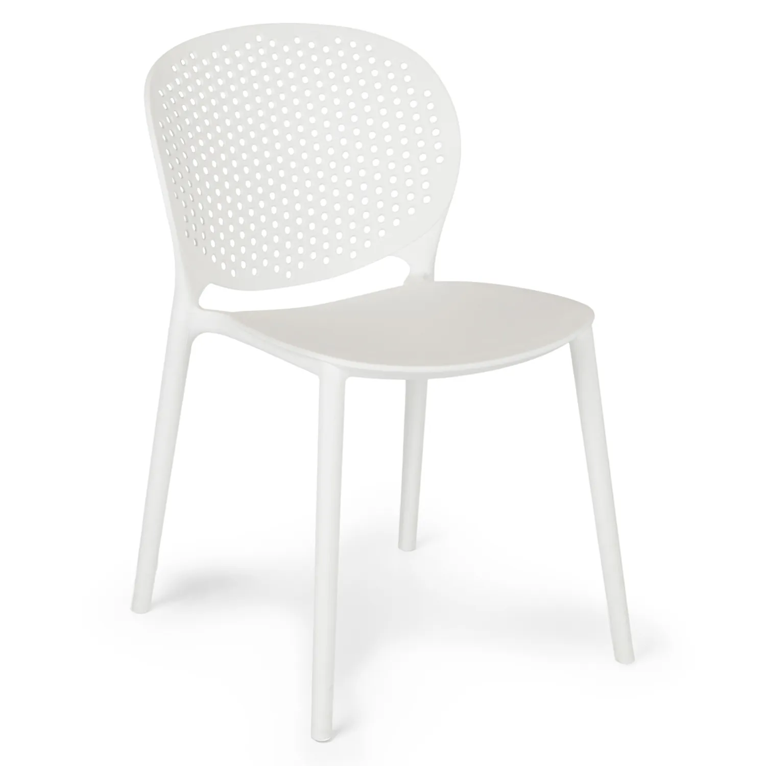 Dot Outdoor Stackable Dining Chair - White - Image 8