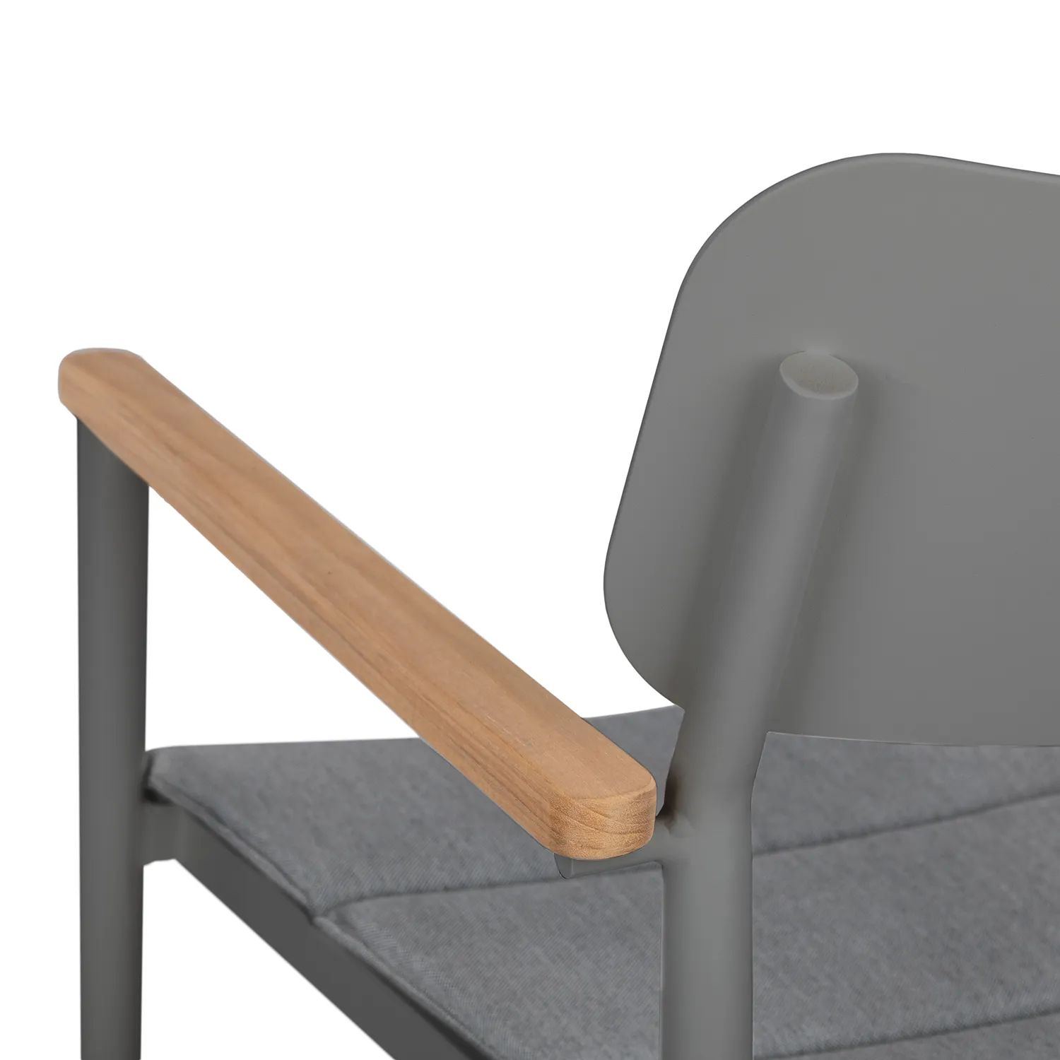 Elan Outdoor Stackable Dining Chair - Dark Gray - Image 3