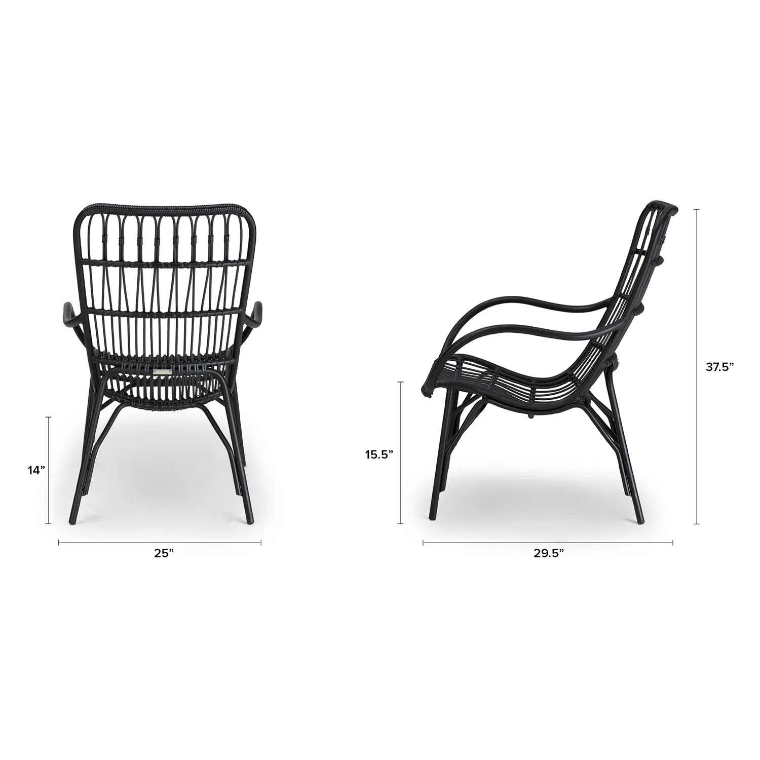 Medan 25_ Outdoor Lounge Chair - Graphite - Image 2