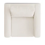 Riley 42_ Lounge Chair - Ivory Wool Bouclé