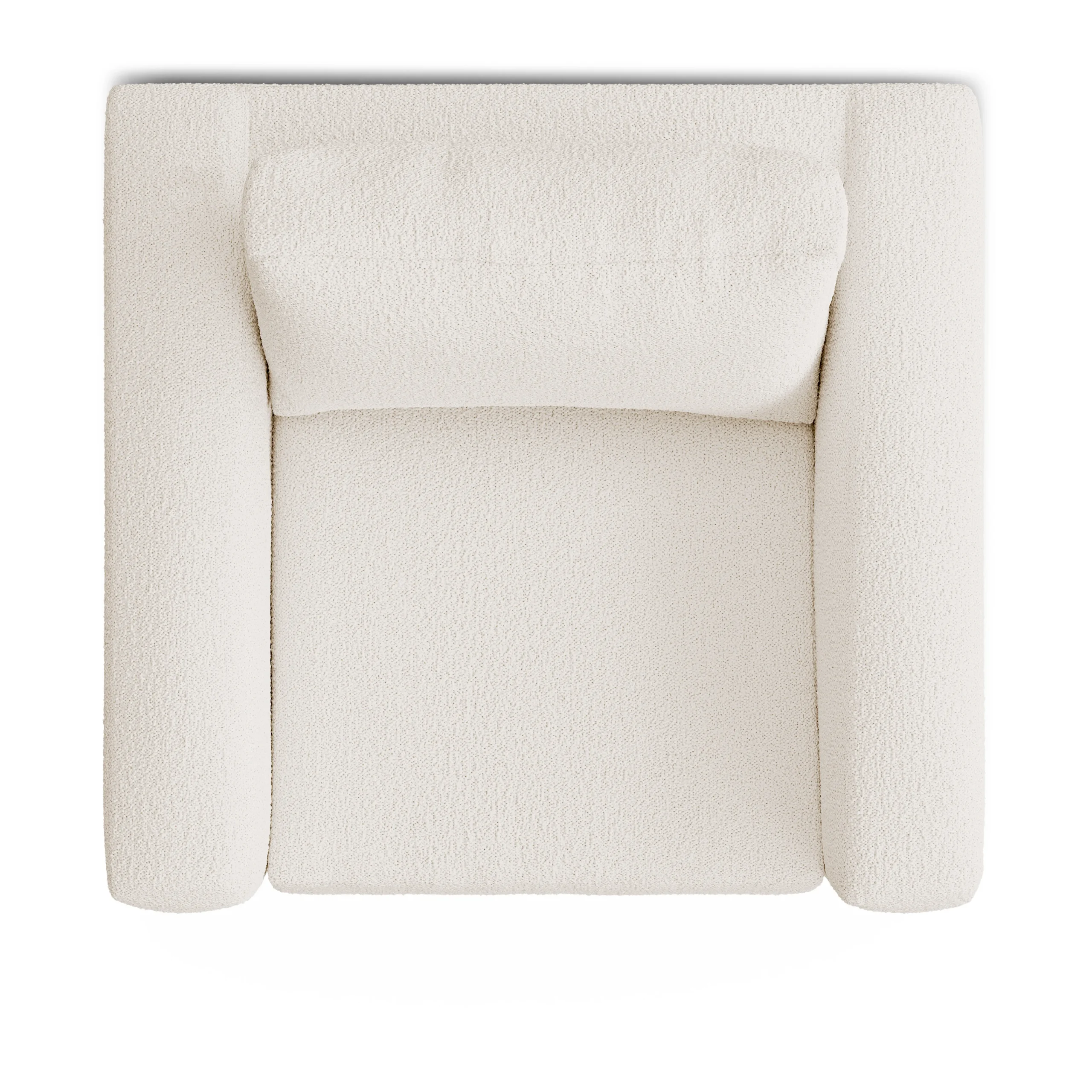 Riley 42_ Lounge Chair - Ivory Wool Bouclé - Image 6