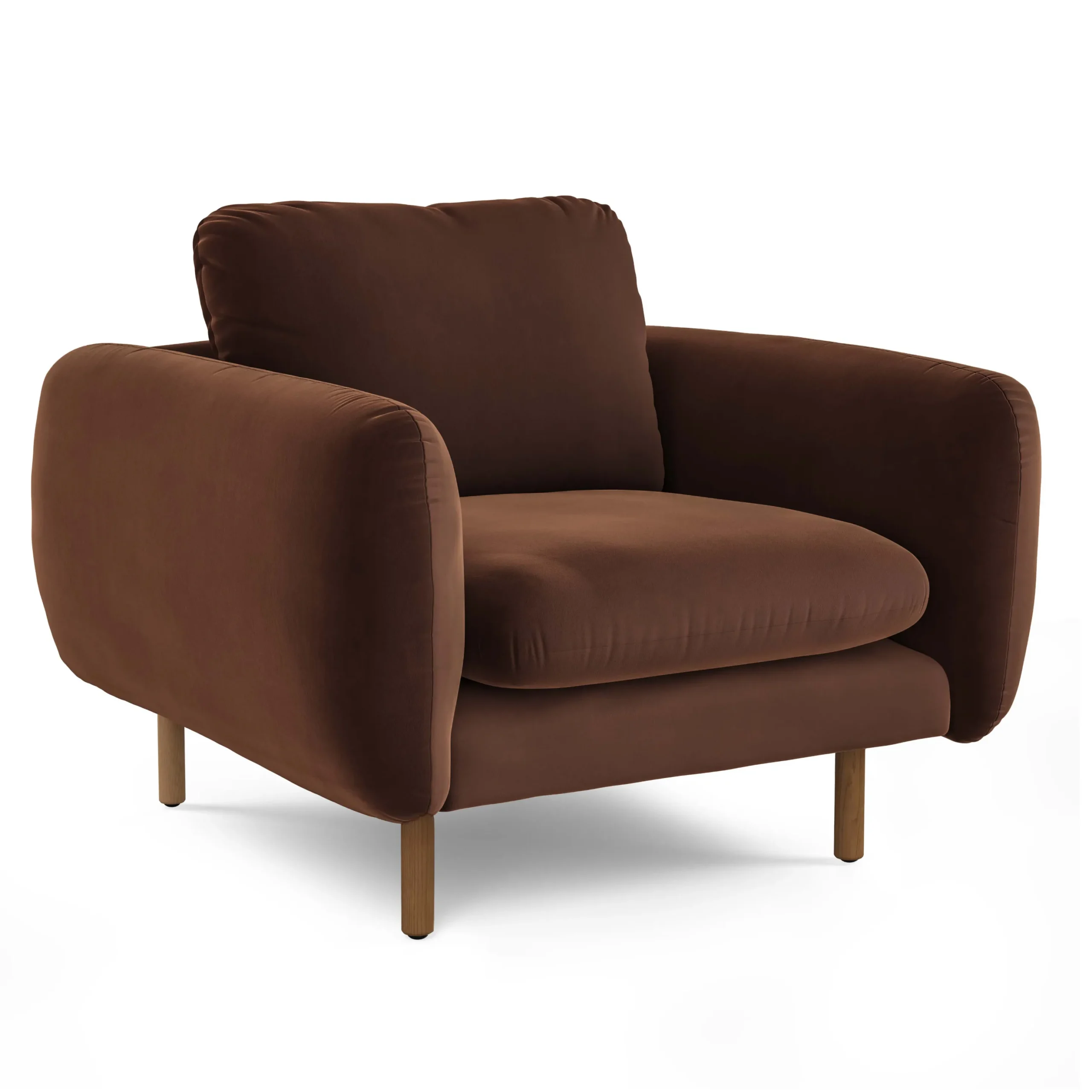 Sanders 37_ Velvet Lounge Chair - Plush Pacific Brown - Image 8