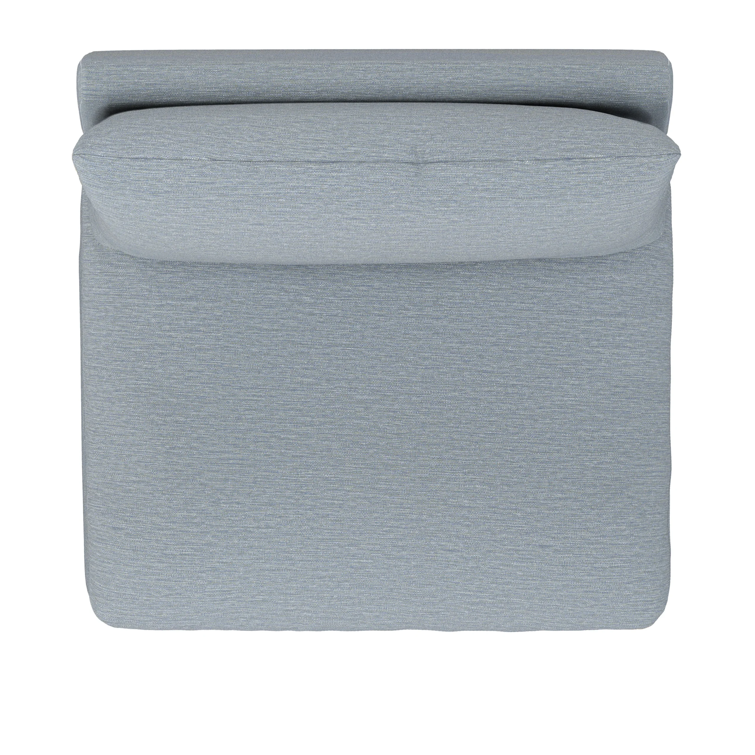 Leigh 39.5_ Armless Chair Module - Silver Light Blue - Image 9