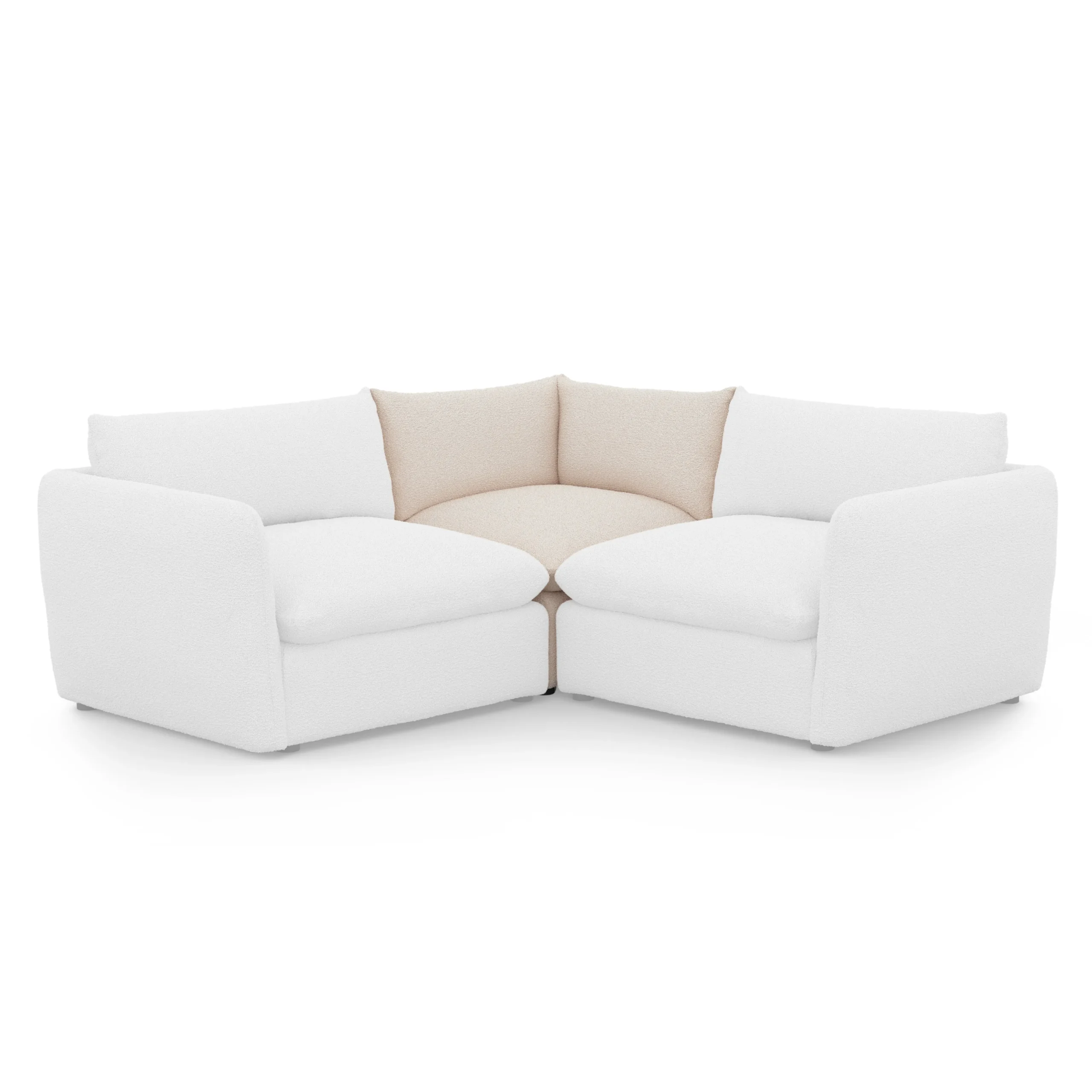 Leigh 41_ Corner Chair Module - Silver Ivory - Image 13