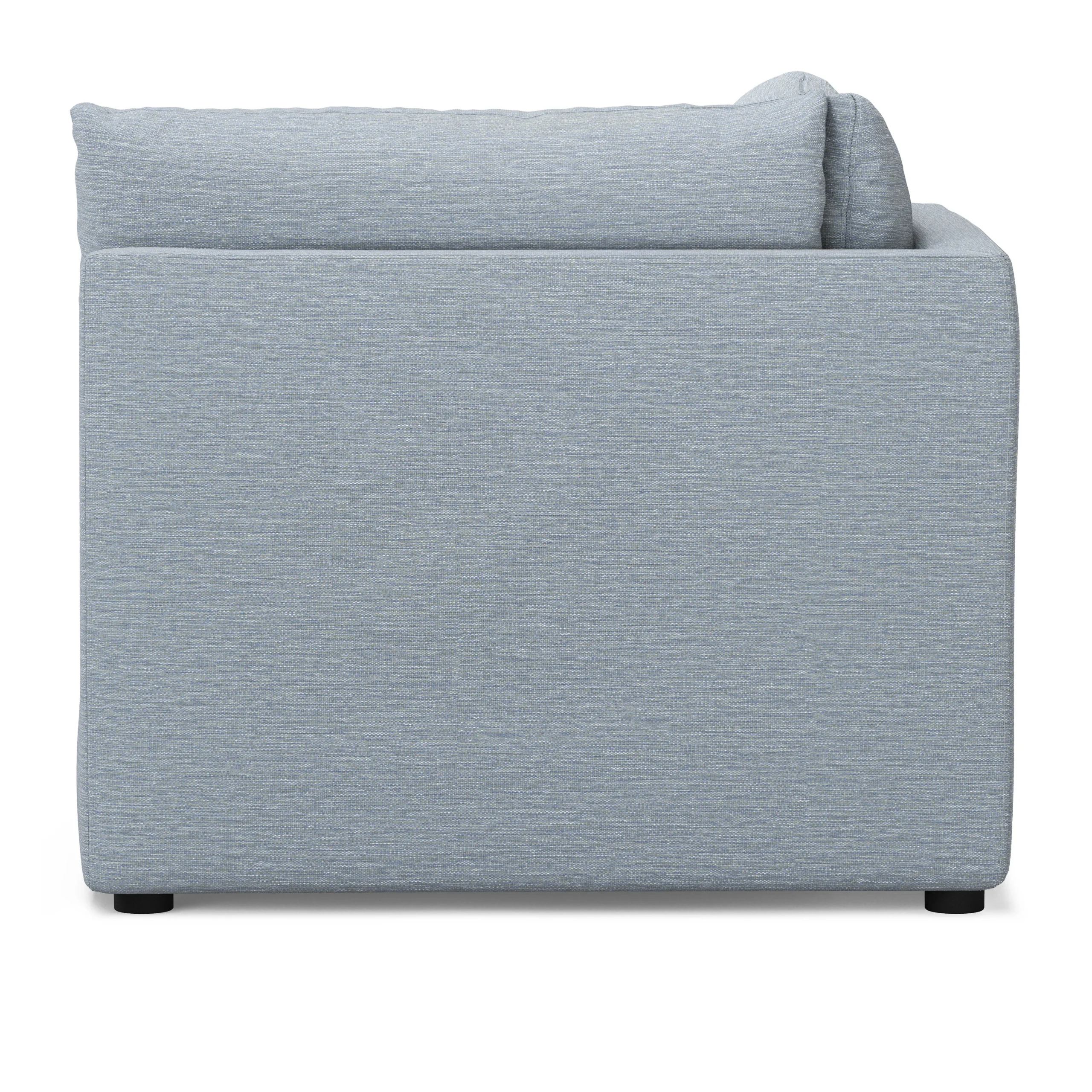 Leigh 41_ Corner Chair Module - Silver Light Blue - Image 9