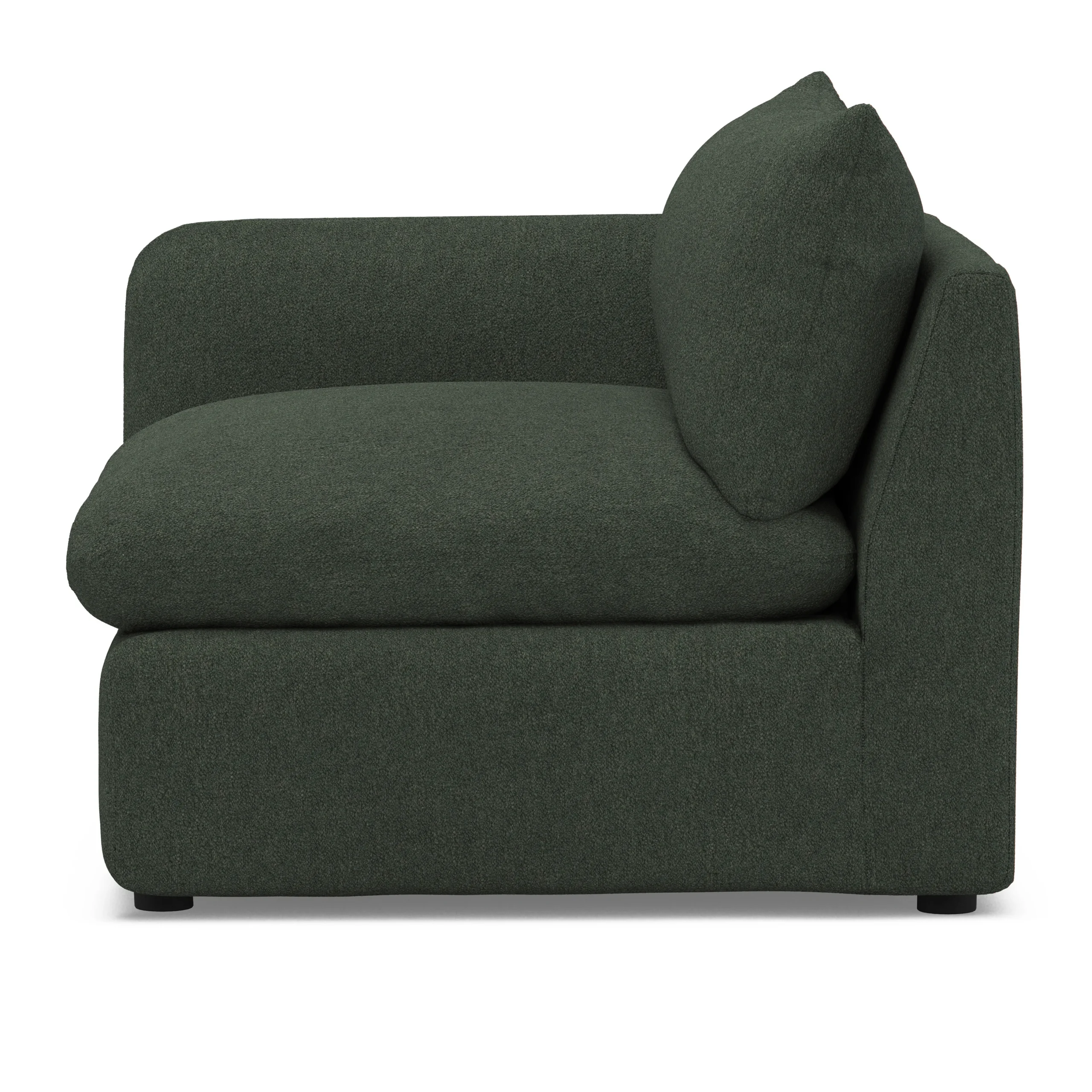 Leigh 46_ Left Arm Module - Green Wool Bouclé - Image 13