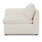 Leigh 46_ Left Arm Module - Ivory Wool Bouclé