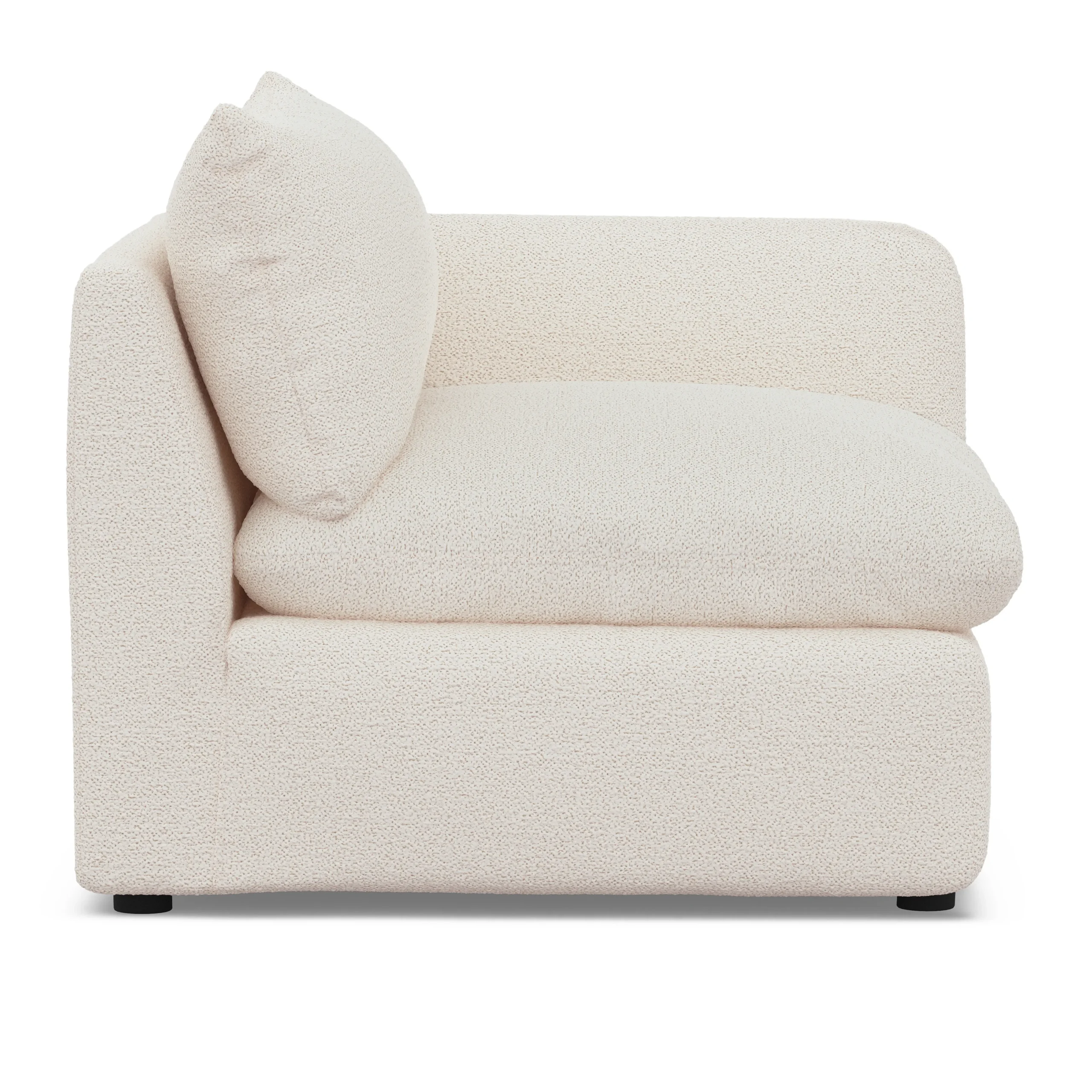 Leigh 46_ Right Arm Module - Ivory Wool Bouclé - Image 9