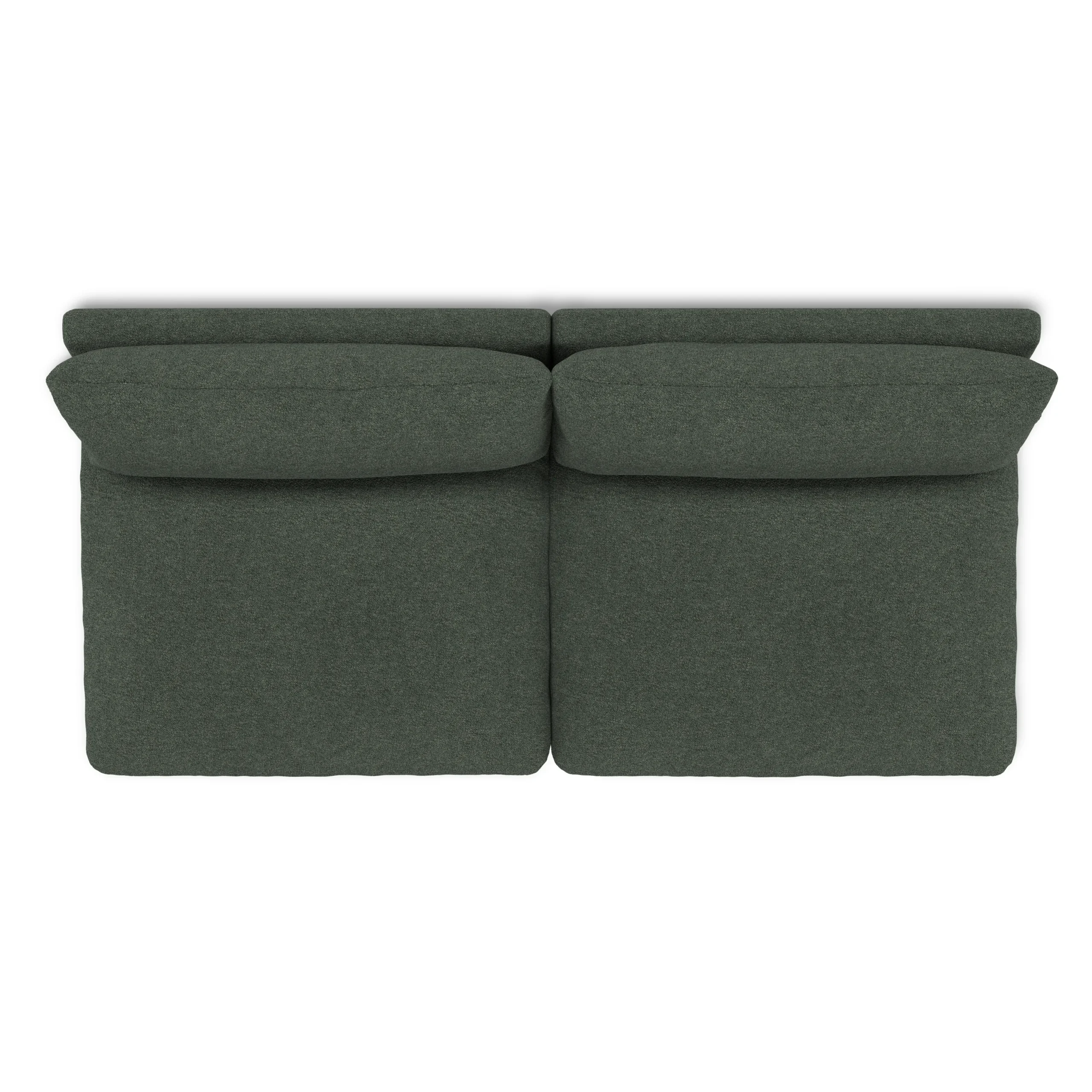 Leigh 79_ Armless Modular Sofa - Green Wool Bouclé - Image 9