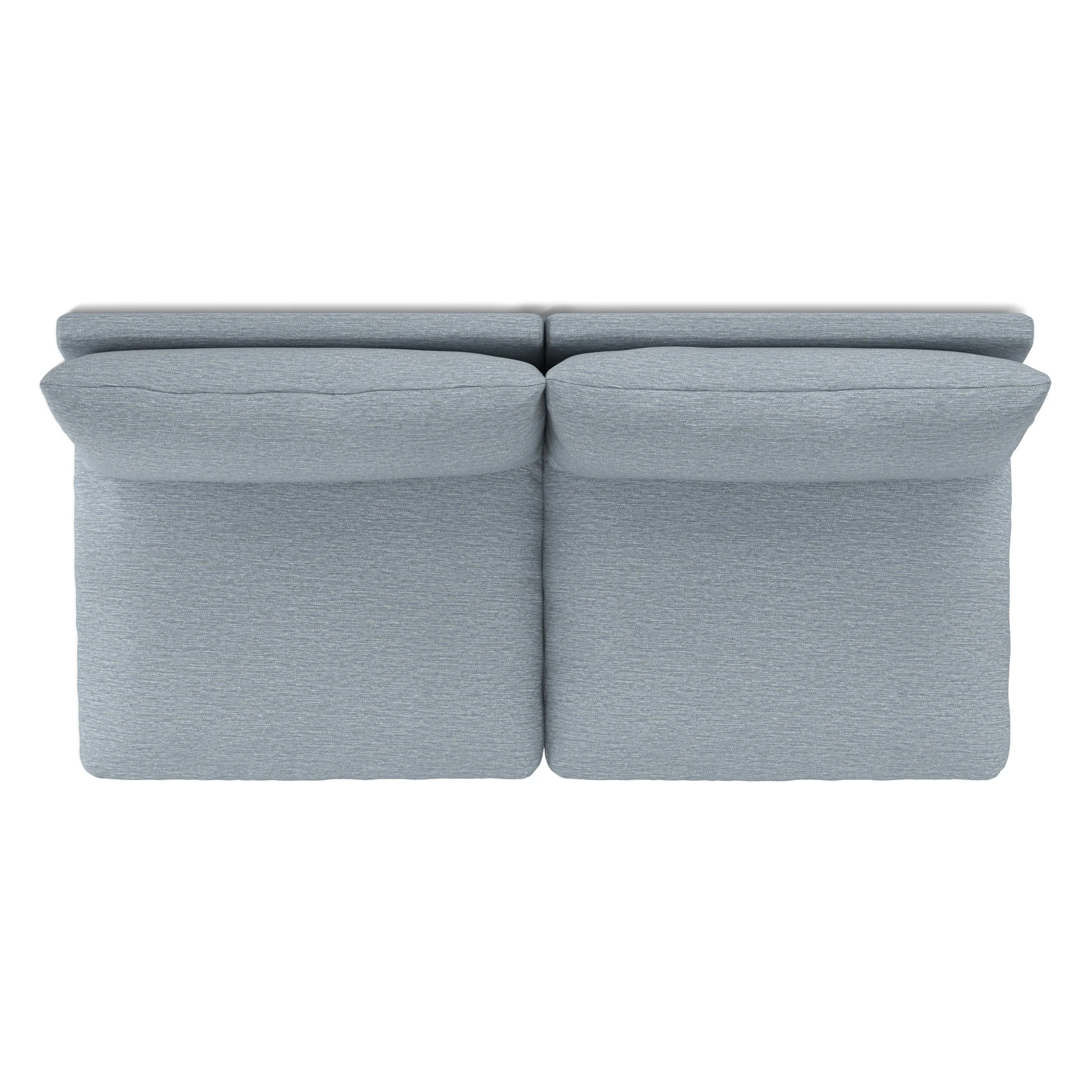 Leigh 79_ Armless Modular Sofa - Silver Light Blue - Image 11