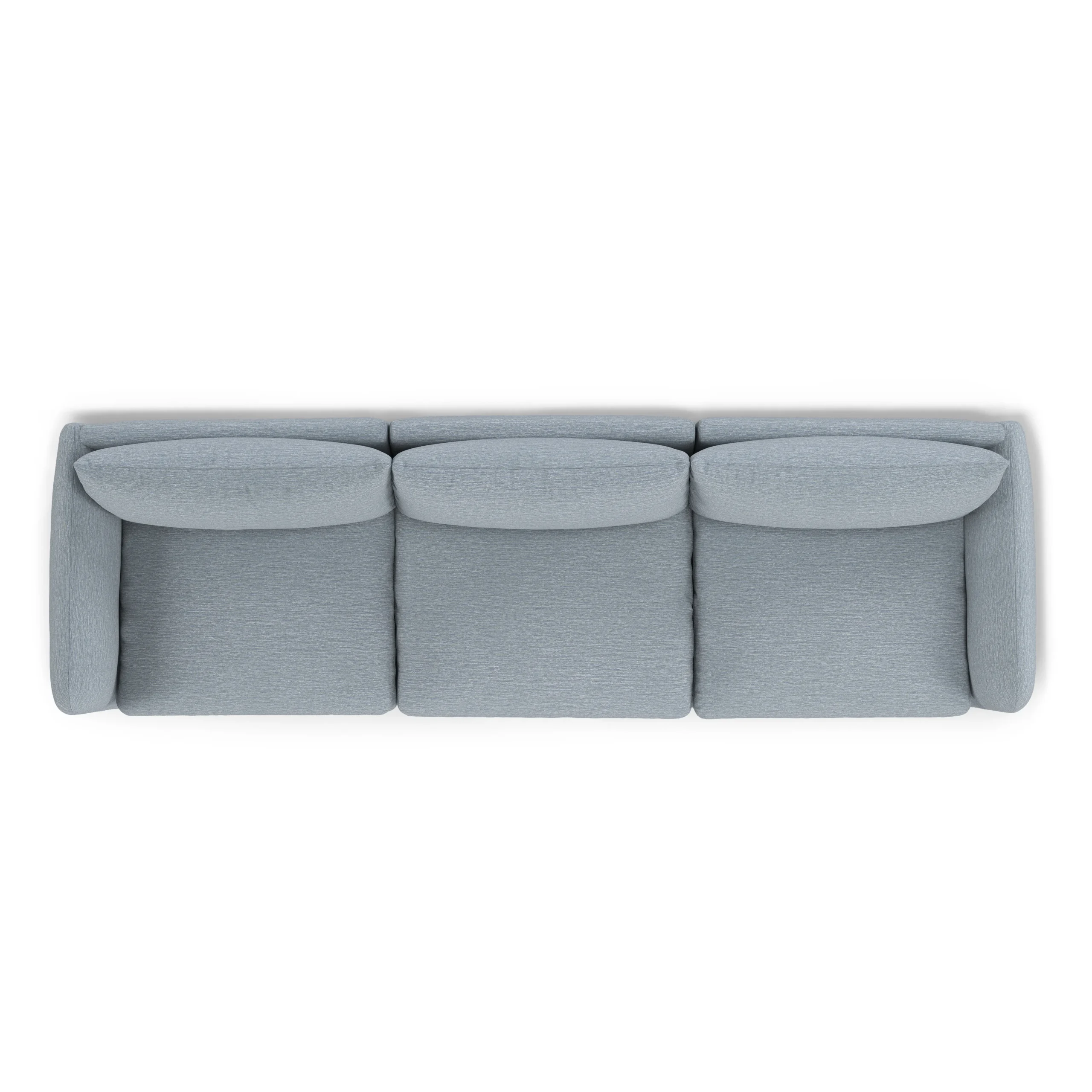 Leigh 131.5_ Modular Sofa - Silver Light Blue - Image 7