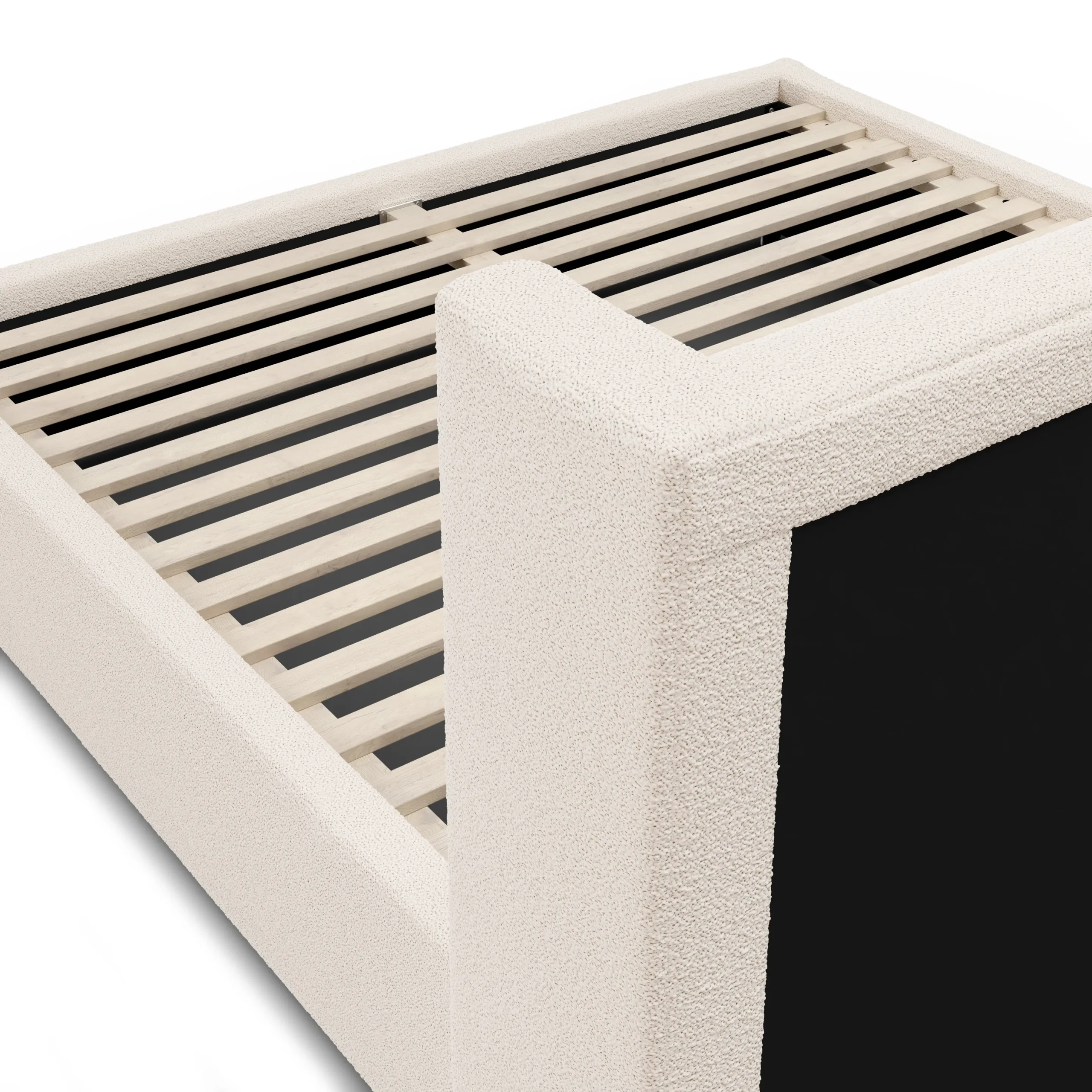 Calabri King Upholstered Bed - Ivory Wool Bouclé - Image 4