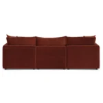 Lenae 104.5_ Velvet Modular Sofa - Hale Rust