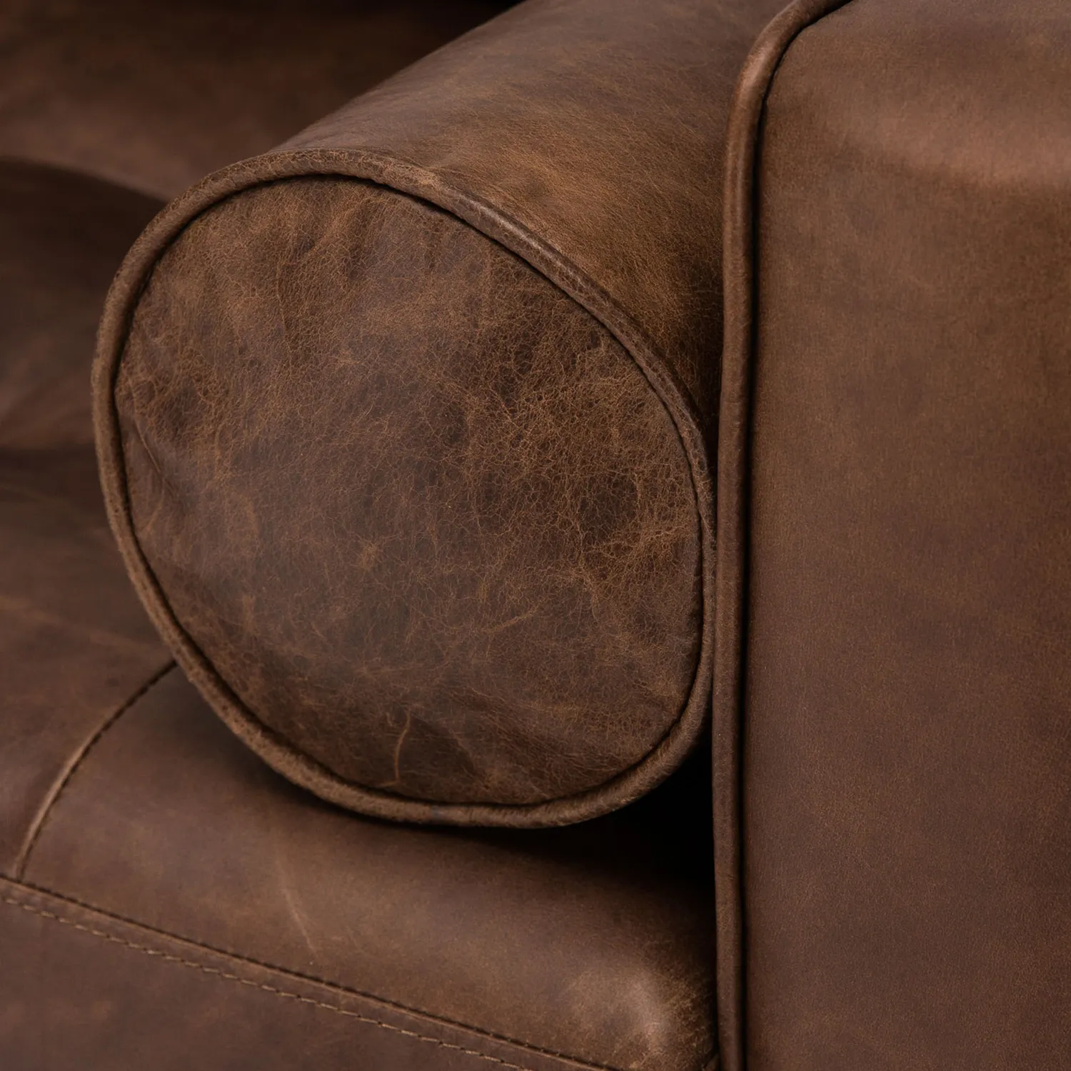 Sven 42_ Tufted Leather Lounge Chair - Charme Chocolat - Image 8