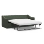 Landry 84.5_ Sofa Bed - Green Wool Bouclé