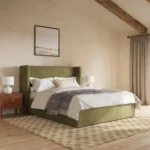 Calabri Queen Upholstered Bed - Napa Moss