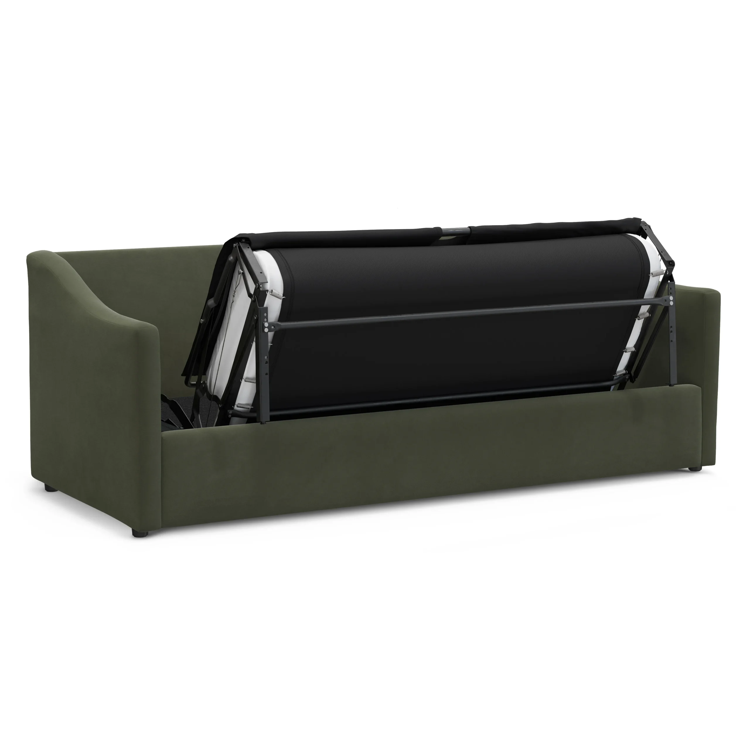 Landry 84.5_ Velvet Sofa Bed - Hale Fir Green - Image 6
