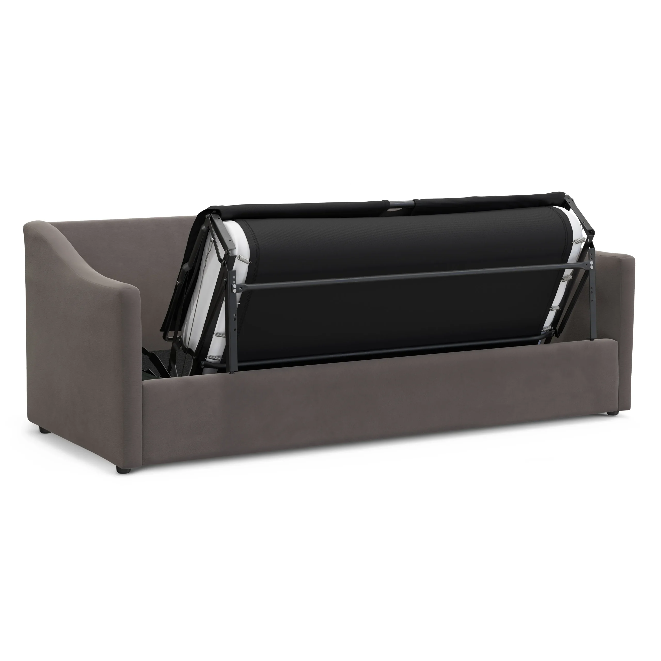 Landry 84.5_ Velvet Sofa Bed - Hale Warm Gray - Image 6