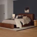 Cigar Queen Leather Storage Bed - Rawhide Brown