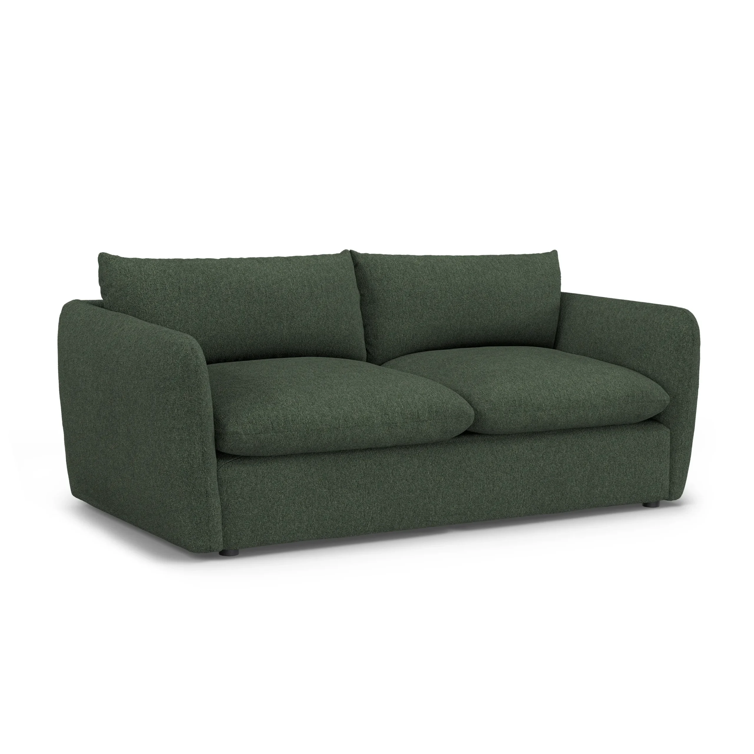 Leigh 86_ Sofa Bed - Green Wool Bouclé - Image 10