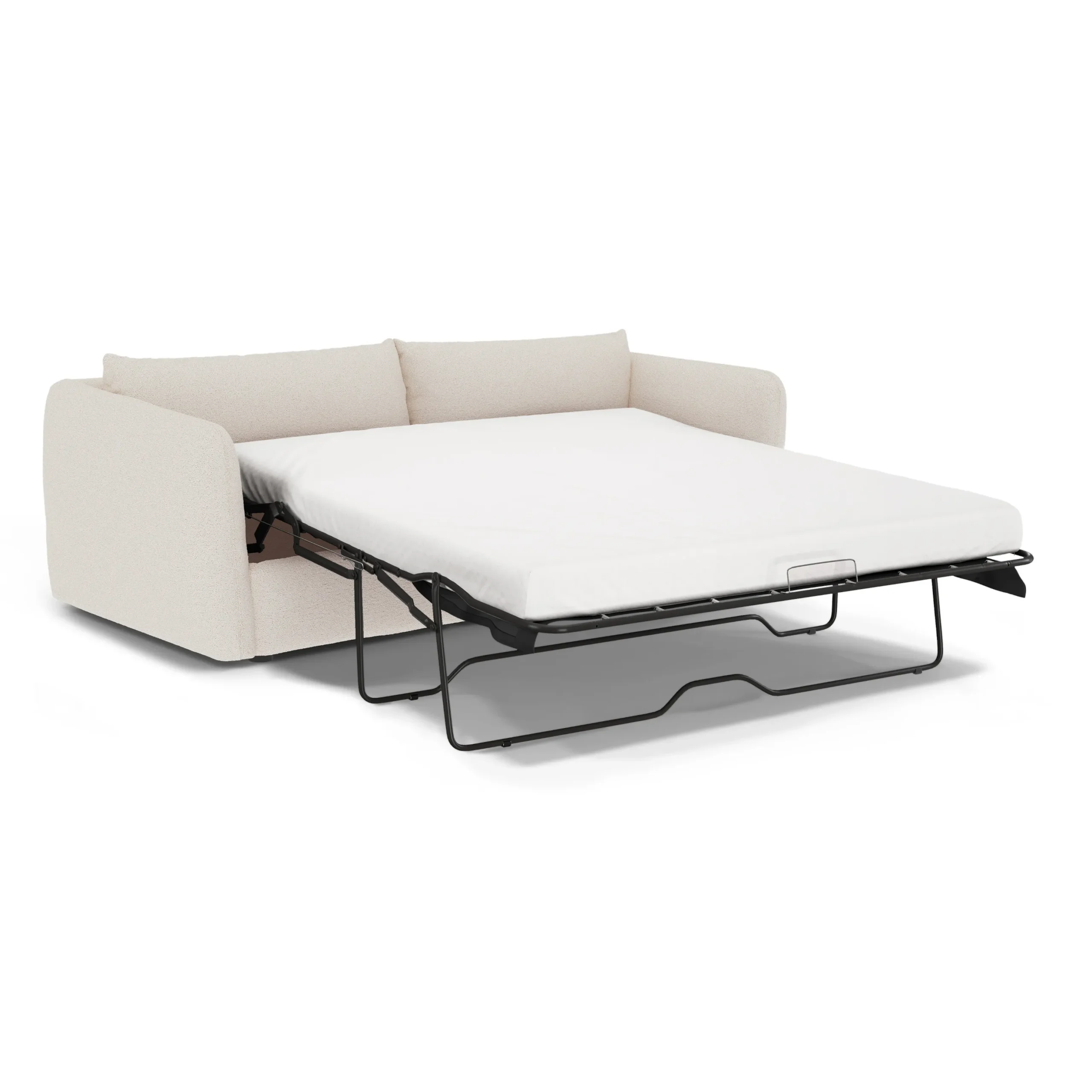 Leigh 86_ Sofa Bed - Ivory Wool Bouclé - Image 15