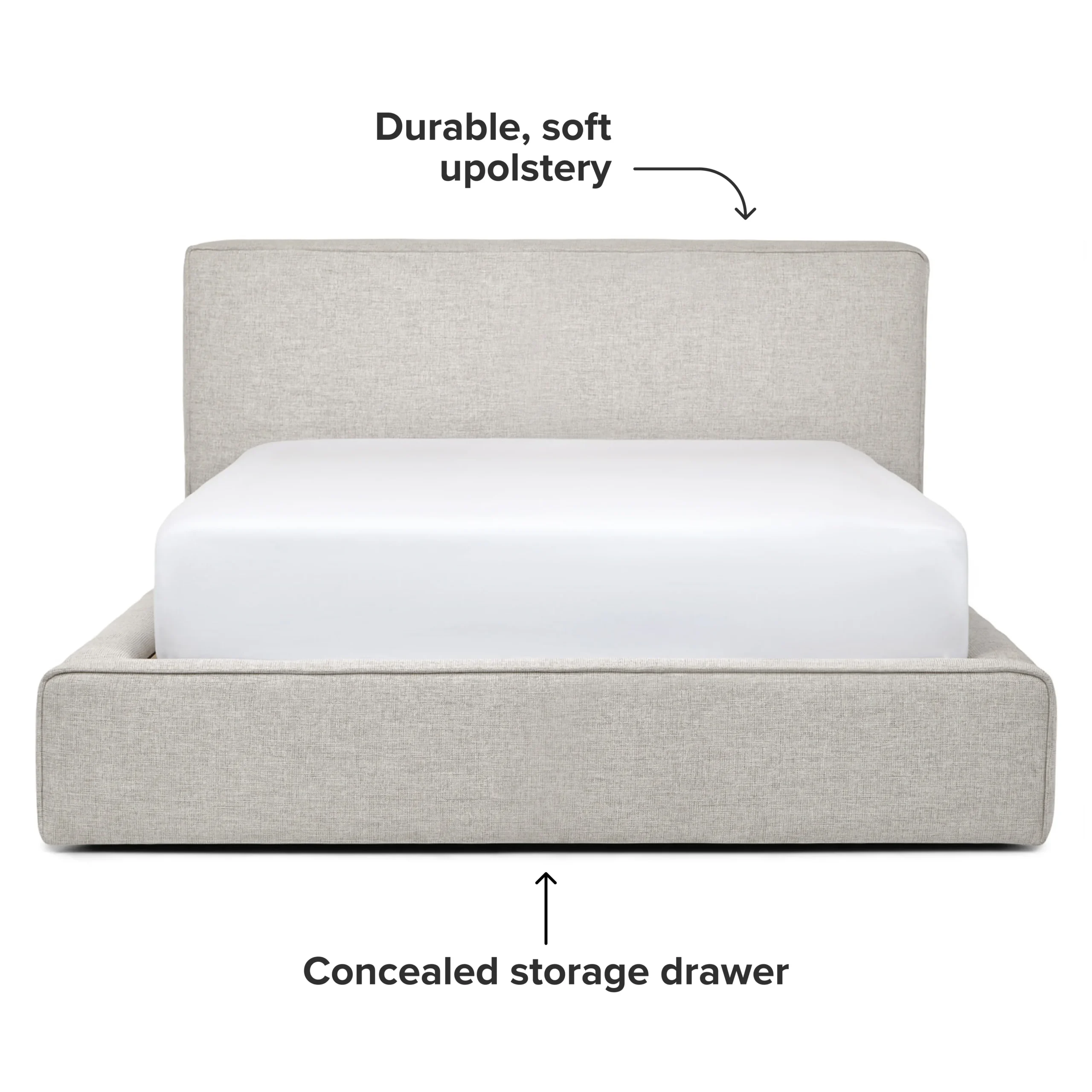Cigar Queen Upholstered Storage Bed - Birch Ivory - Image 11