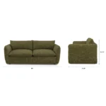 Leigh 86_ Sofa Bed - Napa Moss