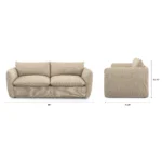 Leigh 86_ Sofa Bed - Silver Taupe