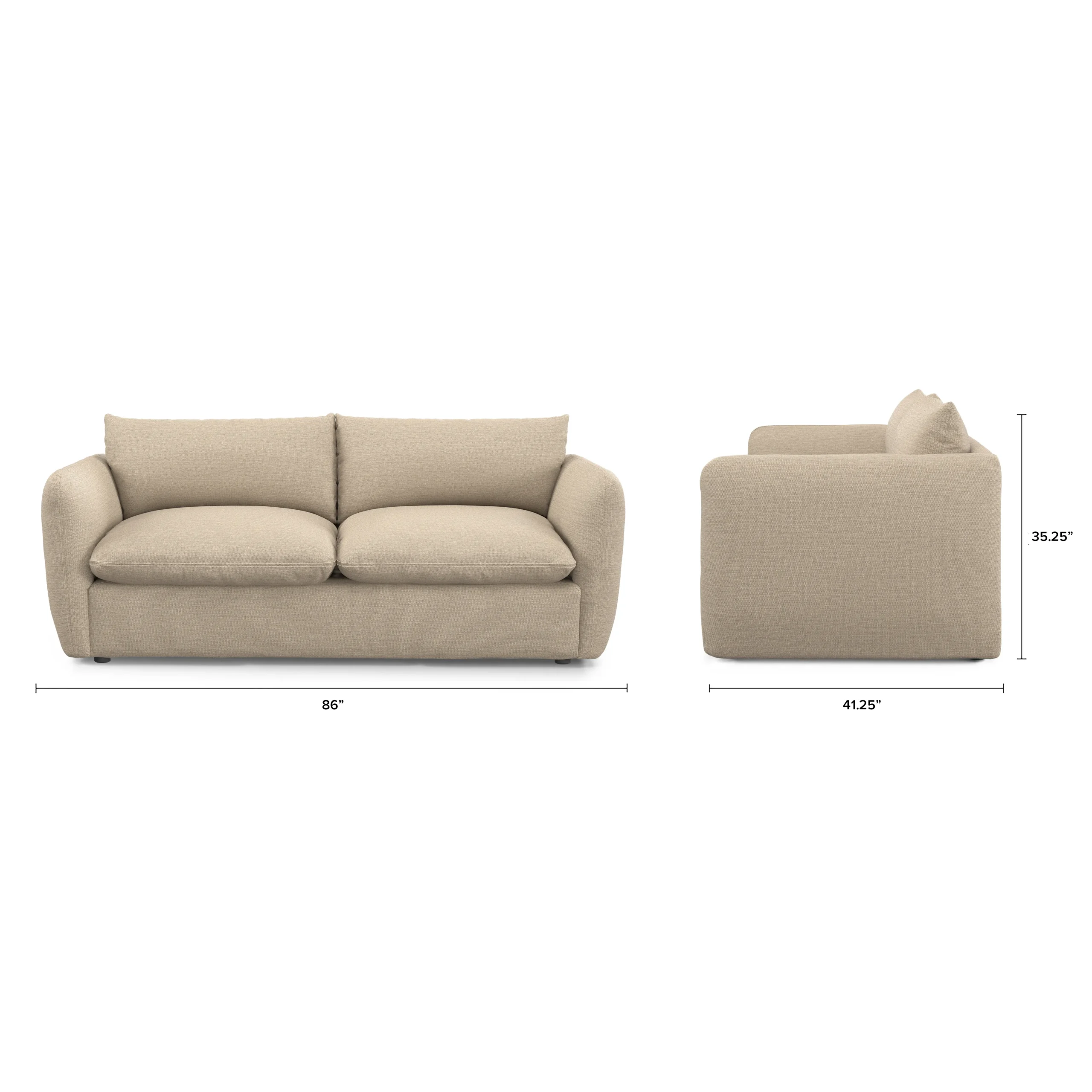 Leigh 86_ Sofa Bed - Silver Taupe - Image 15