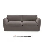 Leigh 86_ Velvet Sofa Bed - Hale Warm Gray